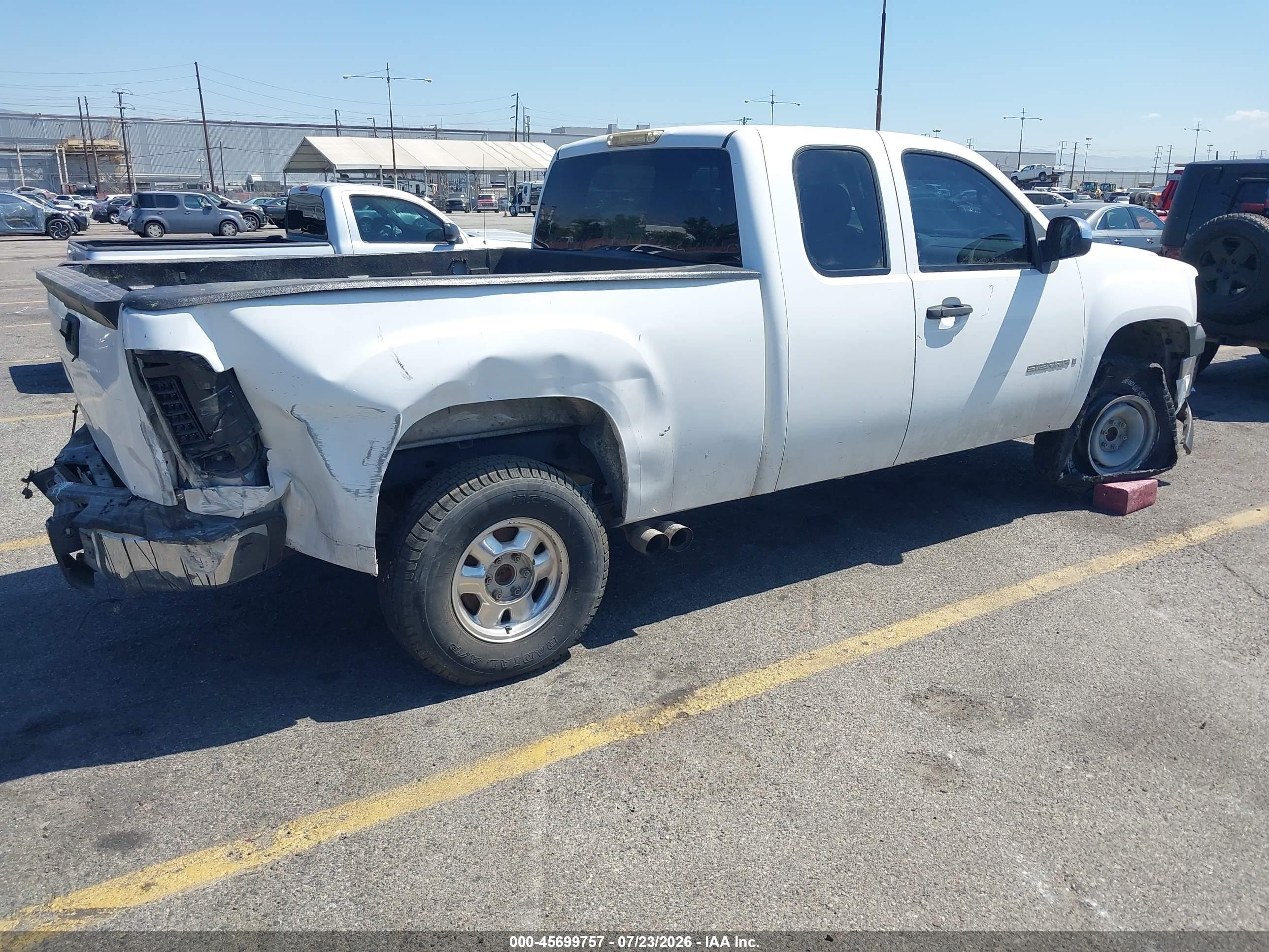 2007 Gmc Sierra 1500 Work Truck White vin: 1GTEC19C37Z512907