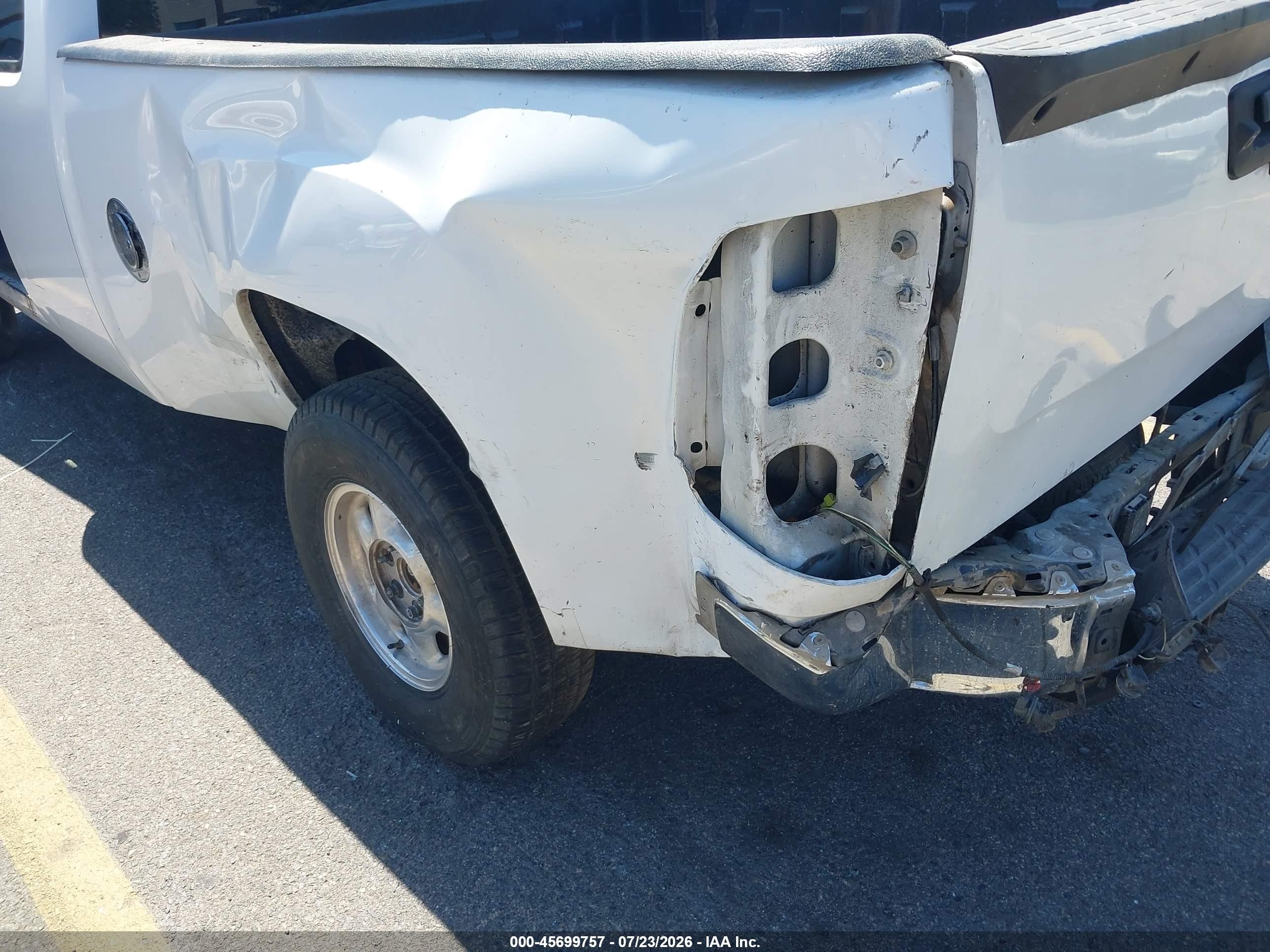 2007 Gmc Sierra 1500 Work Truck White vin: 1GTEC19C37Z512907