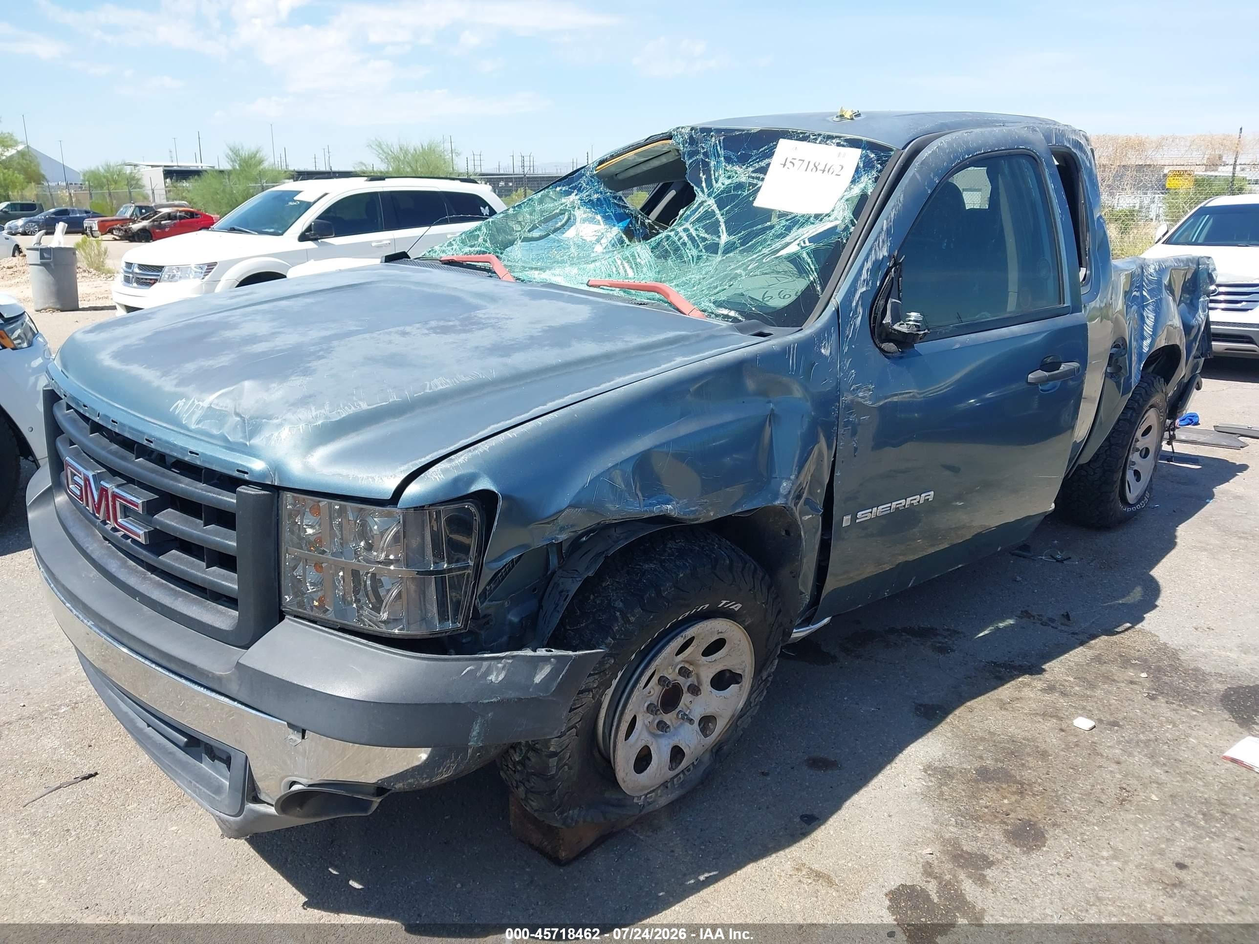 2007 Gmc Sierra 1500 Work Truck Turquoise vin: 1GTEC19C37Z576073