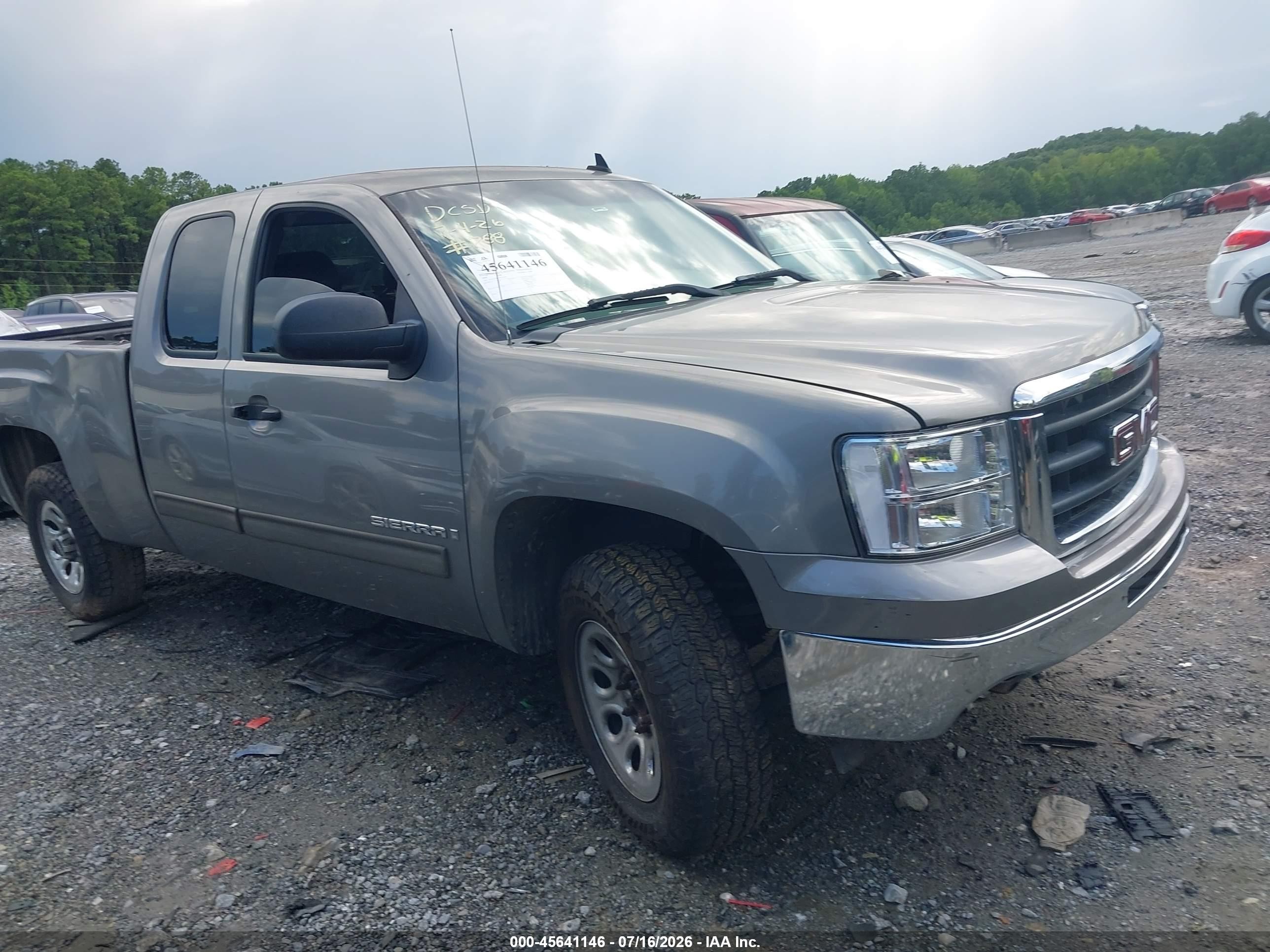 2009 Gmc Sierra 1500 Sl Серый vin: 1GTEC19C39Z236702