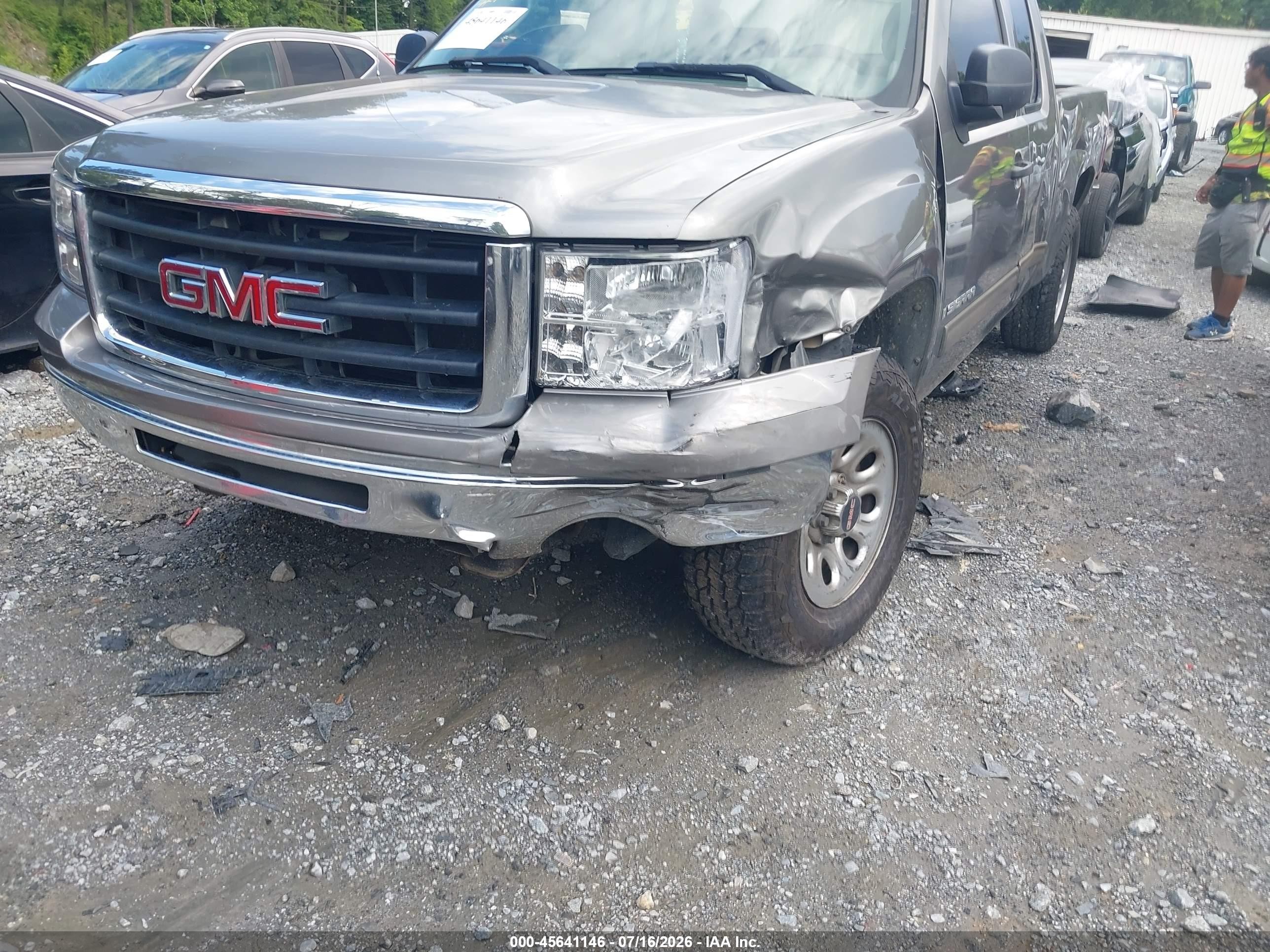 2009 Gmc Sierra 1500 Sl Серый vin: 1GTEC19C39Z236702
