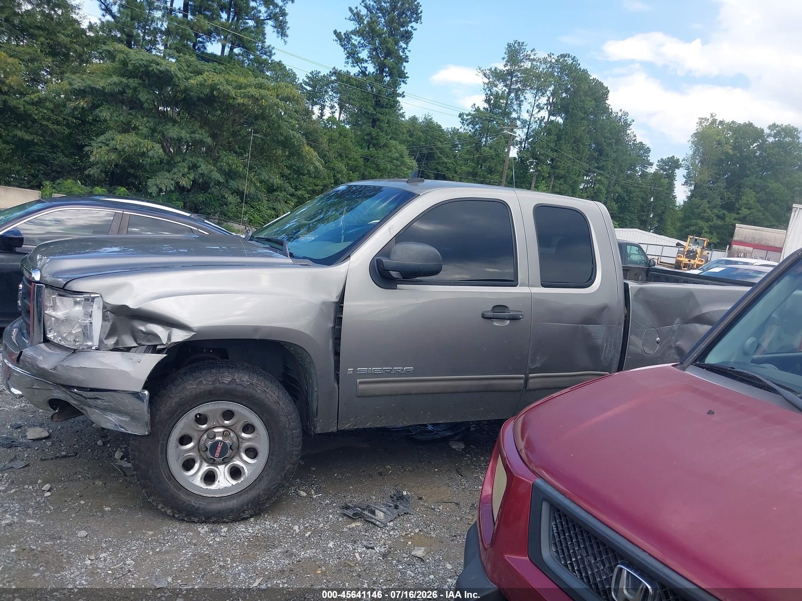 2009 Gmc Sierra 1500 Sl Серый vin: 1GTEC19C39Z236702
