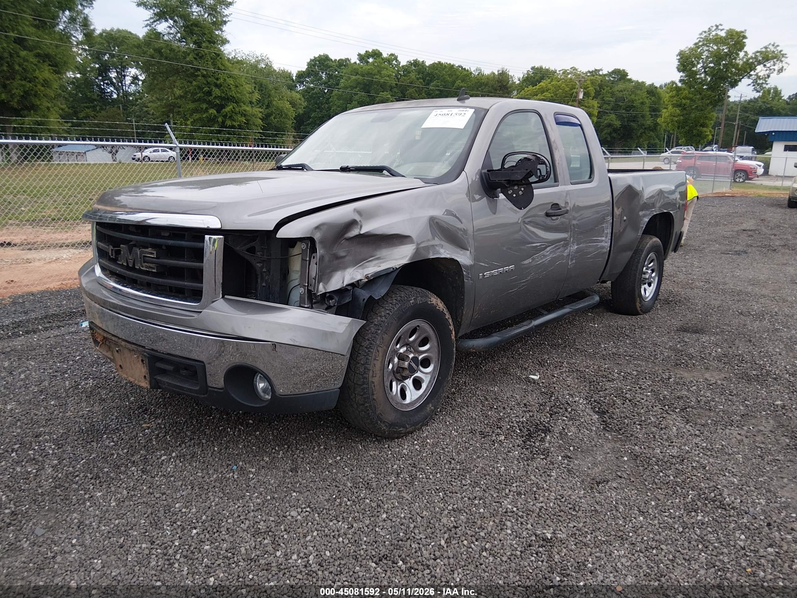 2008 Gmc Sierra 1500 Work Truck Gray vin: 1GTEC19C48Z295739