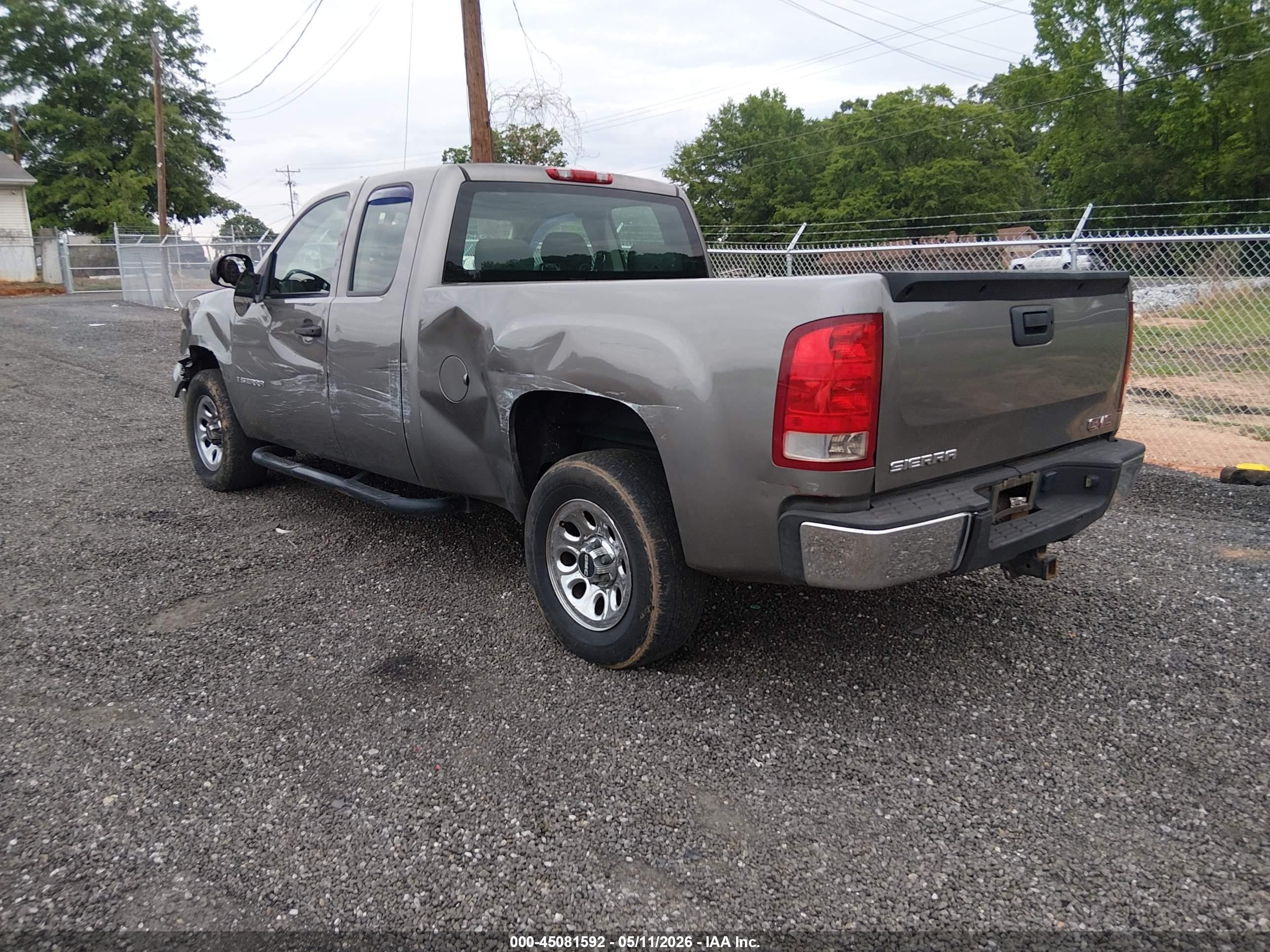 2008 Gmc Sierra 1500 Work Truck Gray vin: 1GTEC19C48Z295739