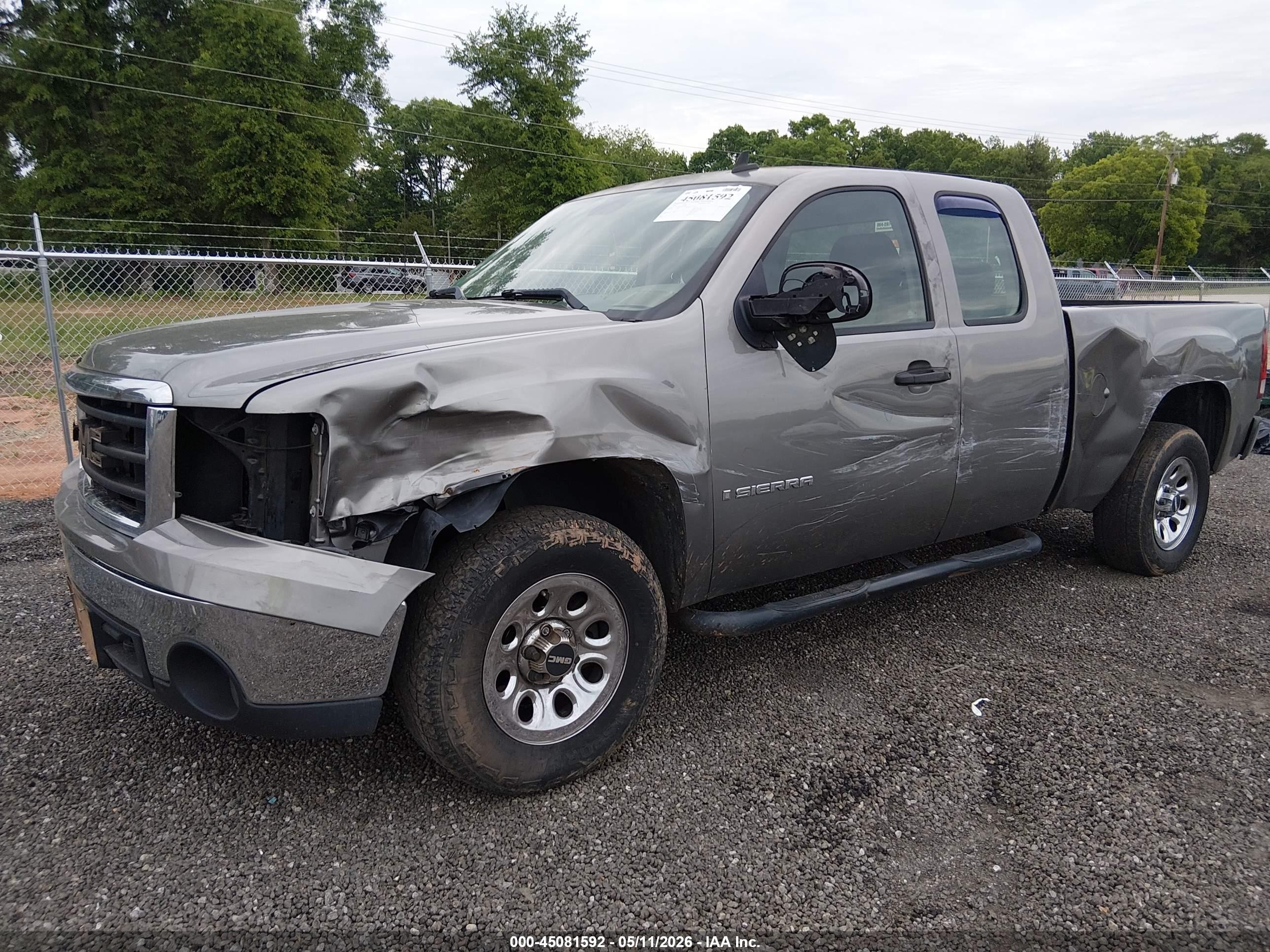 2008 Gmc Sierra 1500 Work Truck Gray vin: 1GTEC19C48Z295739