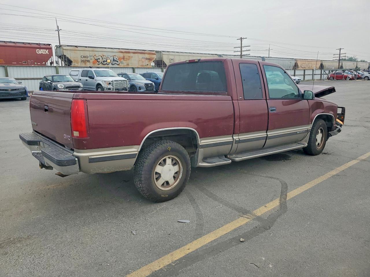 1998 Gmc Sierra C1500 Maroon vin: 1GTEC19M4WR511451
