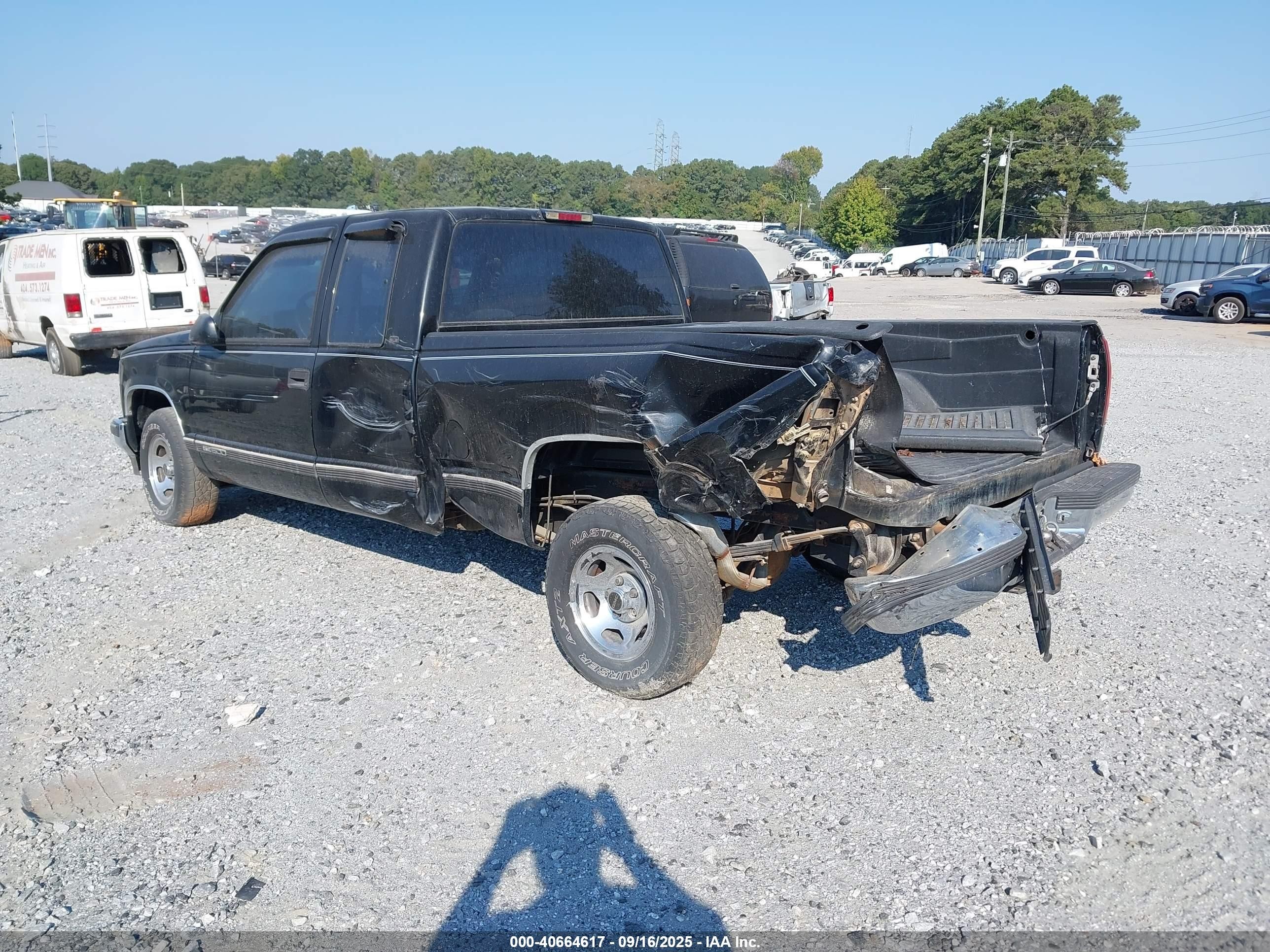 1997 Gmc Sierra 1500 Sl Wideside Black vin: 1GTEC19R6VE551743