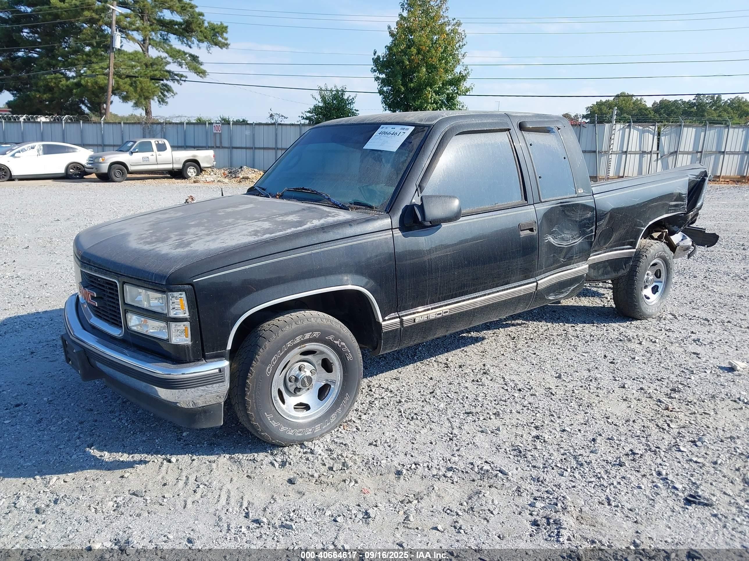 1997 Gmc Sierra 1500 Sl Wideside Black vin: 1GTEC19R6VE551743
