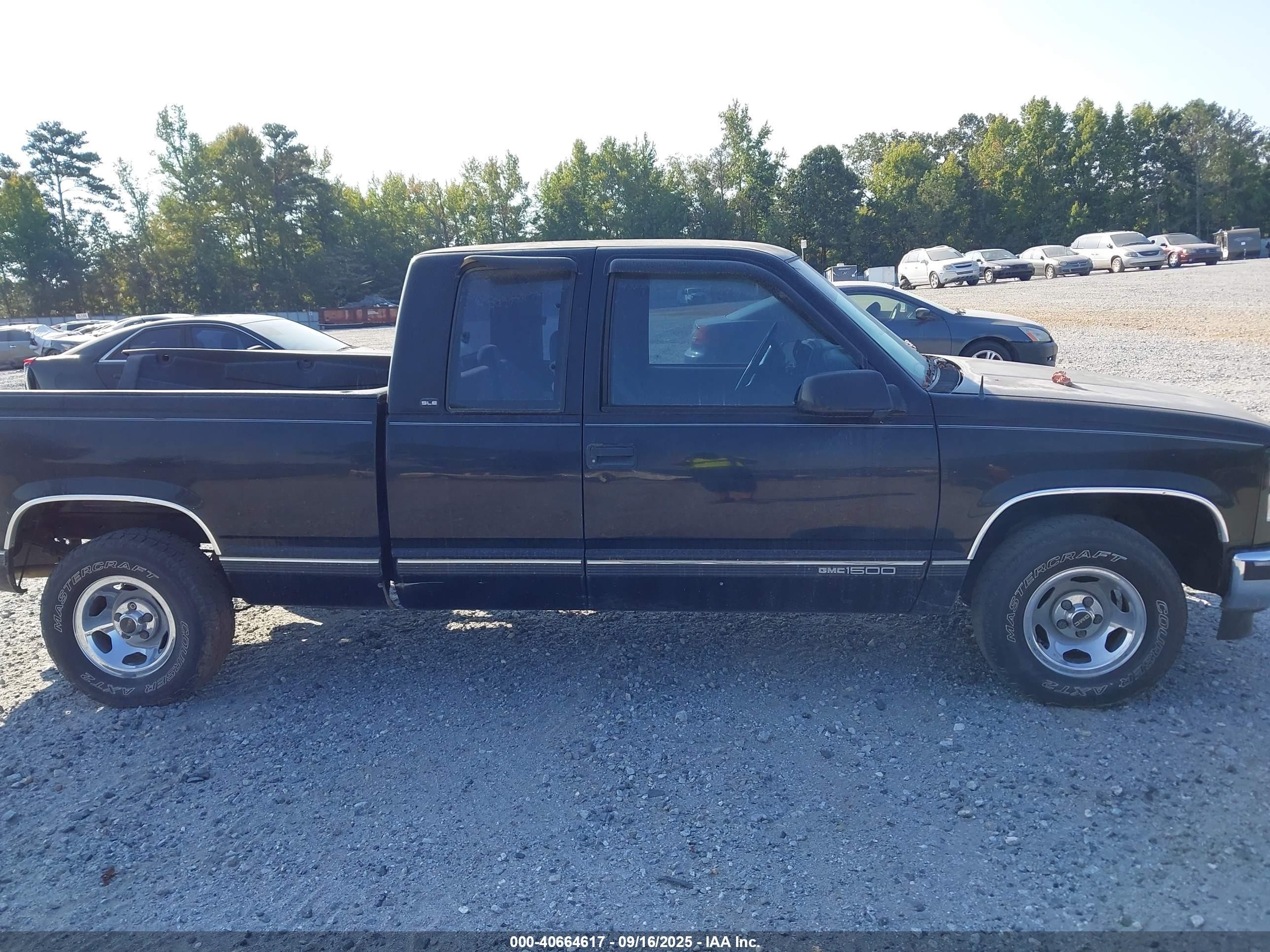 1997 Gmc Sierra 1500 Sl Wideside Black vin: 1GTEC19R6VE551743