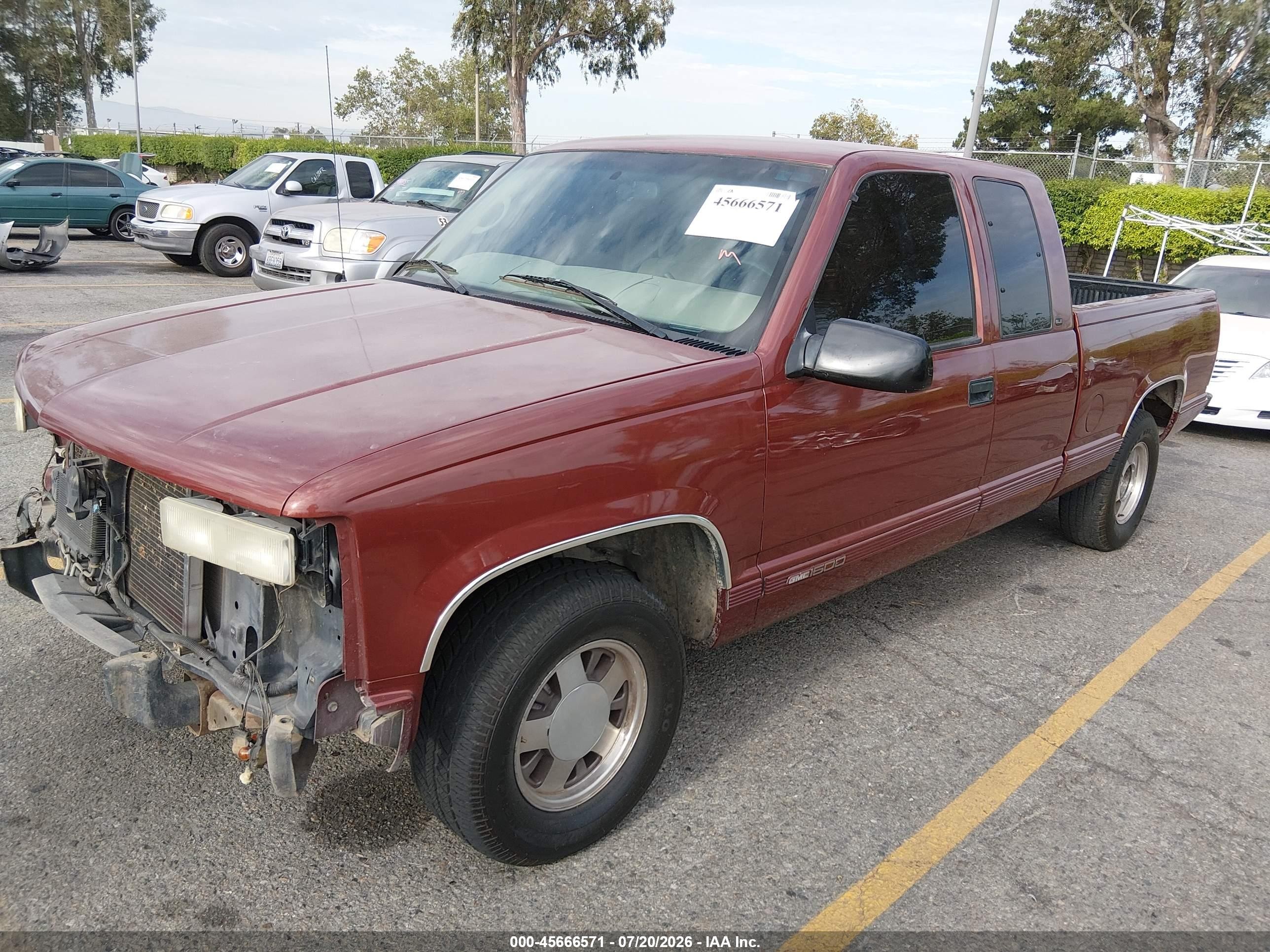 1998 Gmc Sierra 1500 Sl Wideside Red vin: 1GTEC19R9WR508380