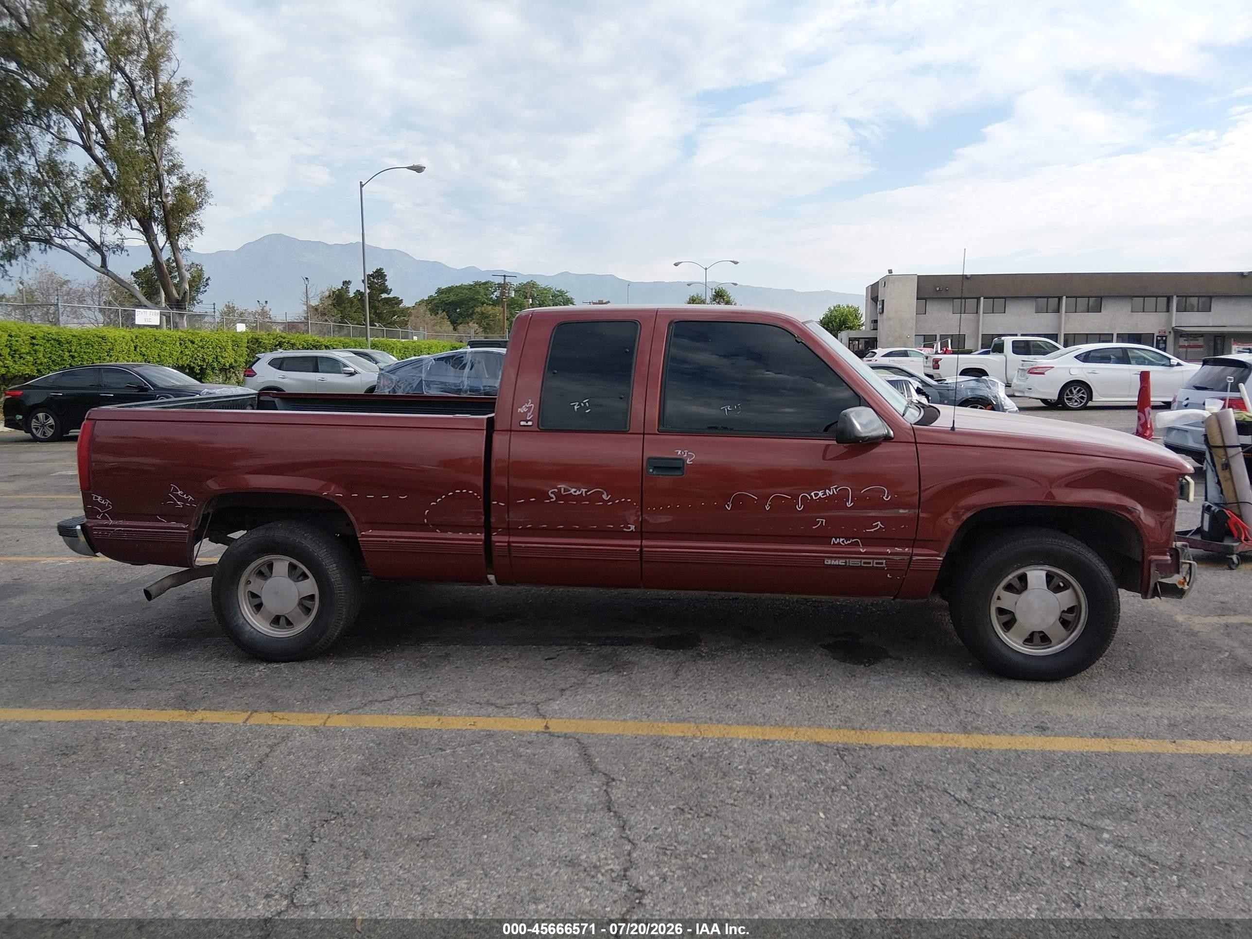 1998 Gmc Sierra 1500 Sl Wideside Red vin: 1GTEC19R9WR508380