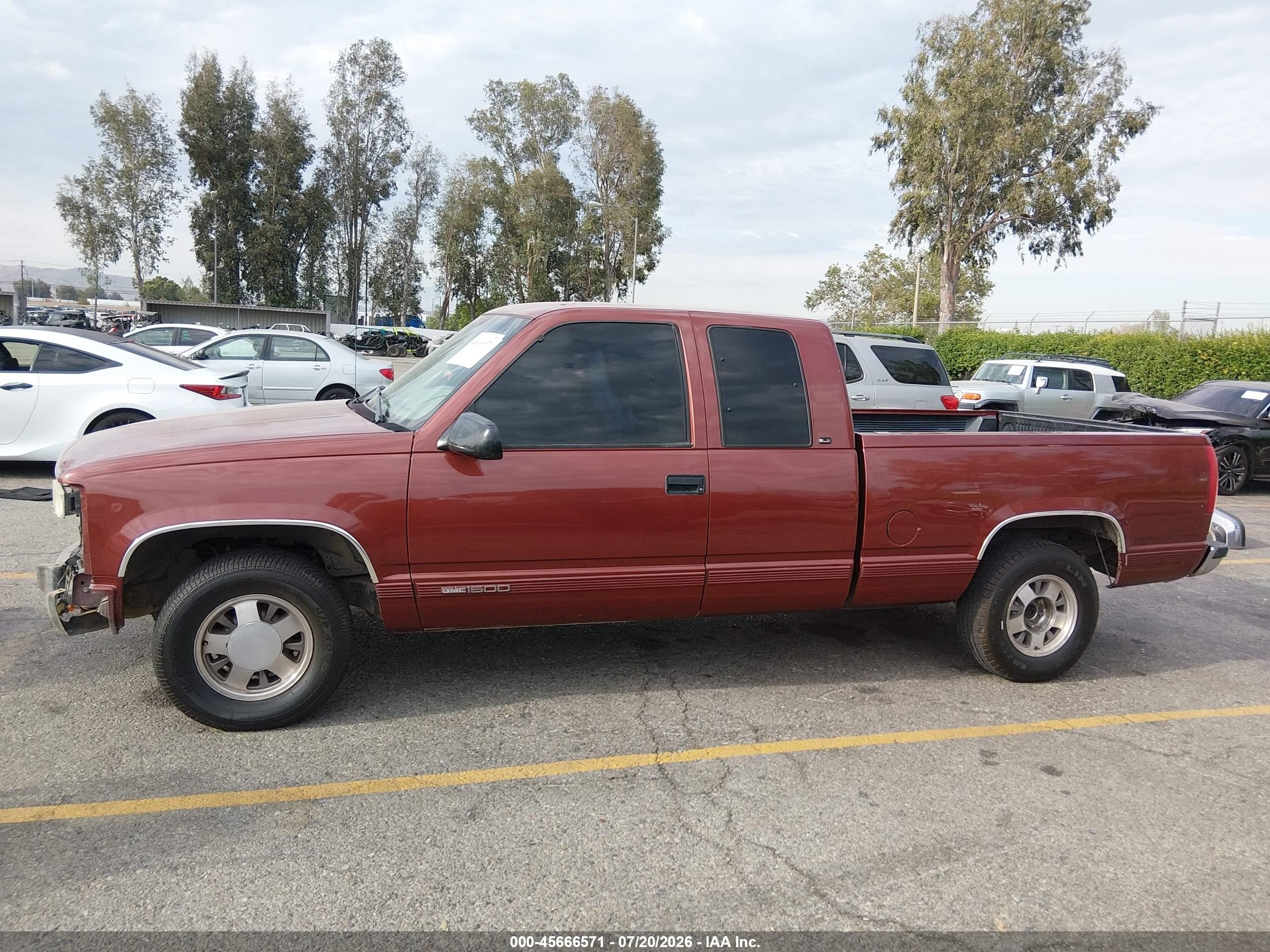 1998 Gmc Sierra 1500 Sl Wideside Red vin: 1GTEC19R9WR508380