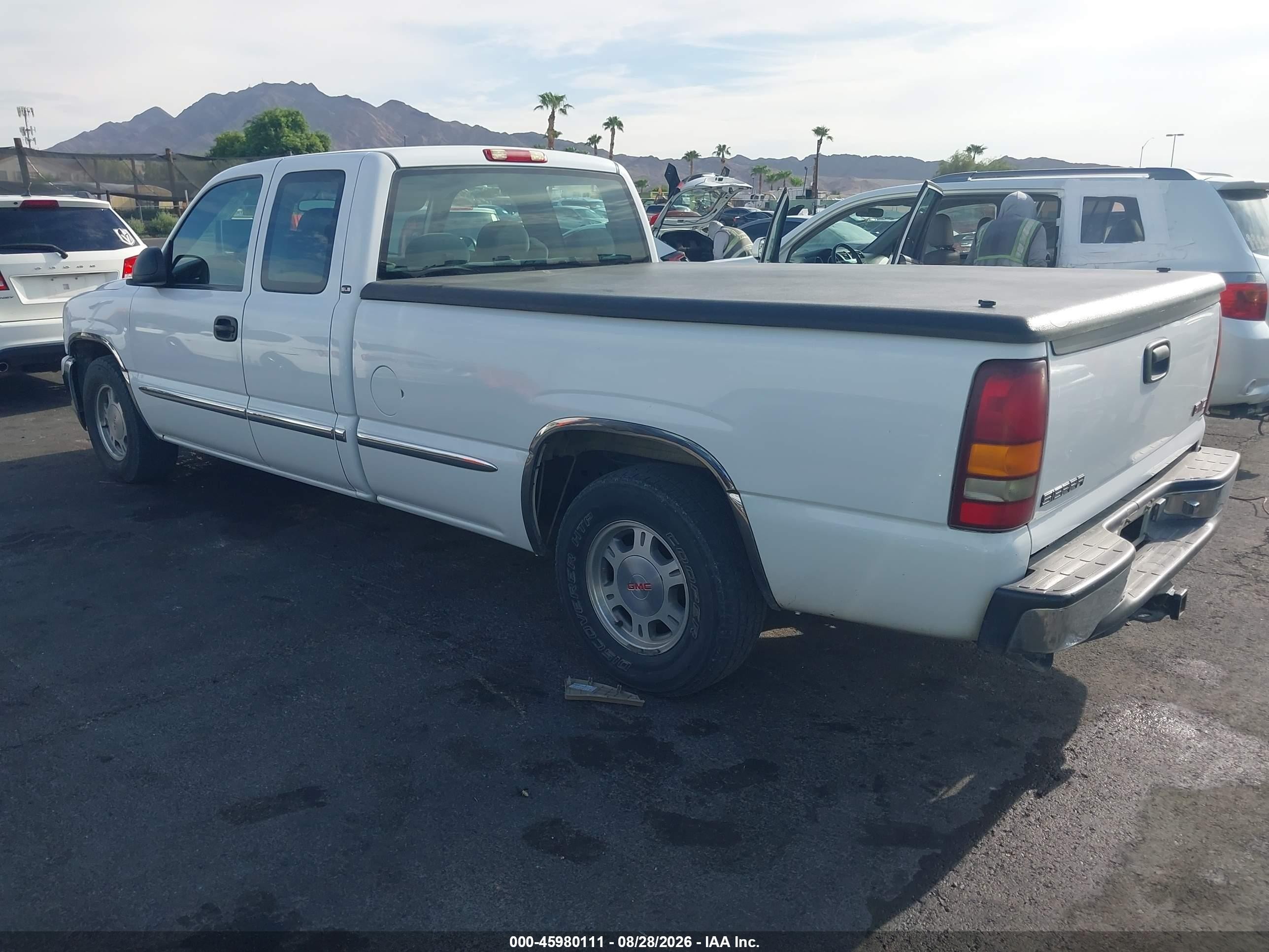 2001 Gmc Sierra 1500 Sle White vin: 1GTEC19T01E282970