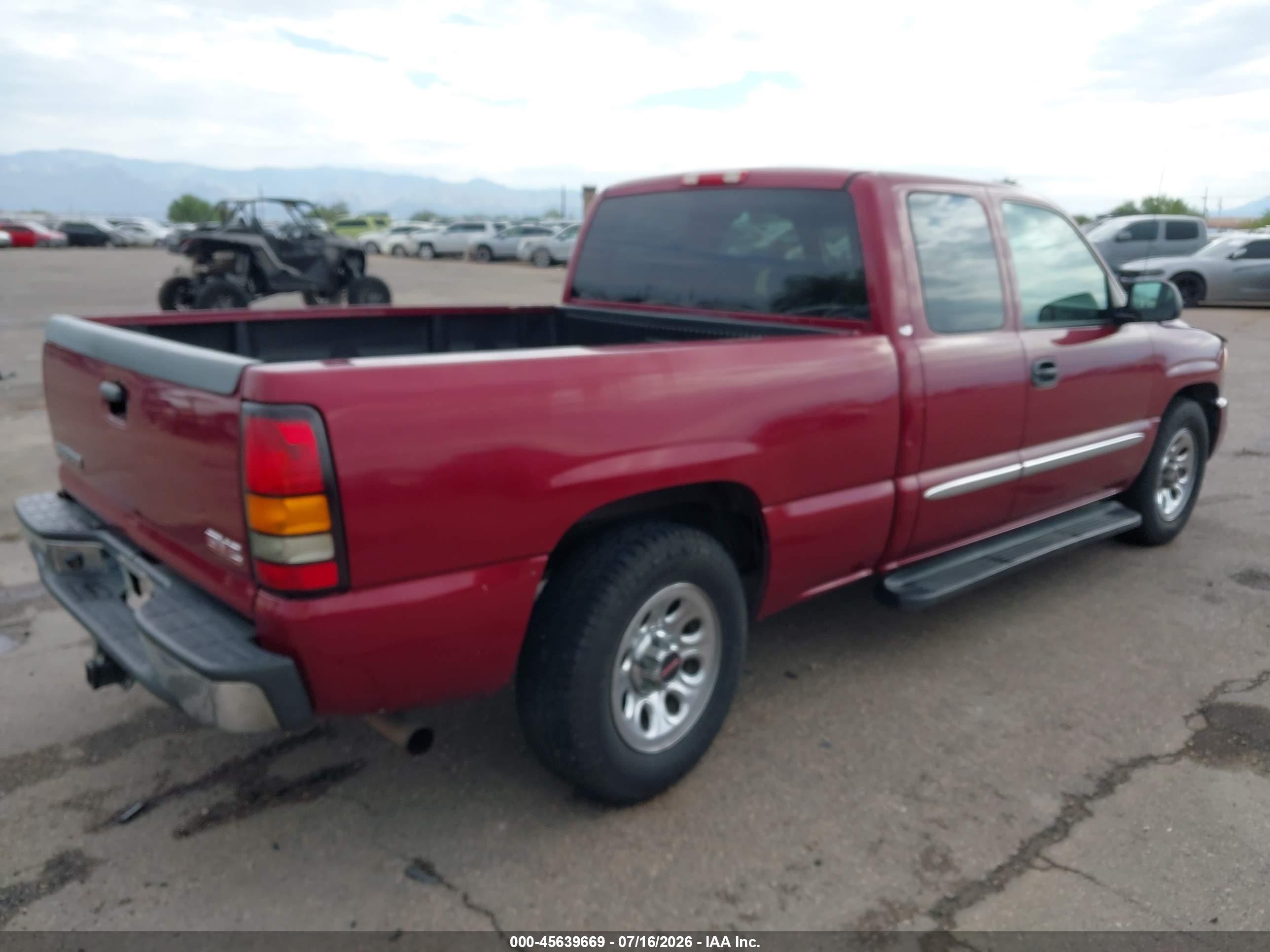 2005 Gmc Sierra 1500 Sle Burgundy vin: 1GTEC19T05Z356757