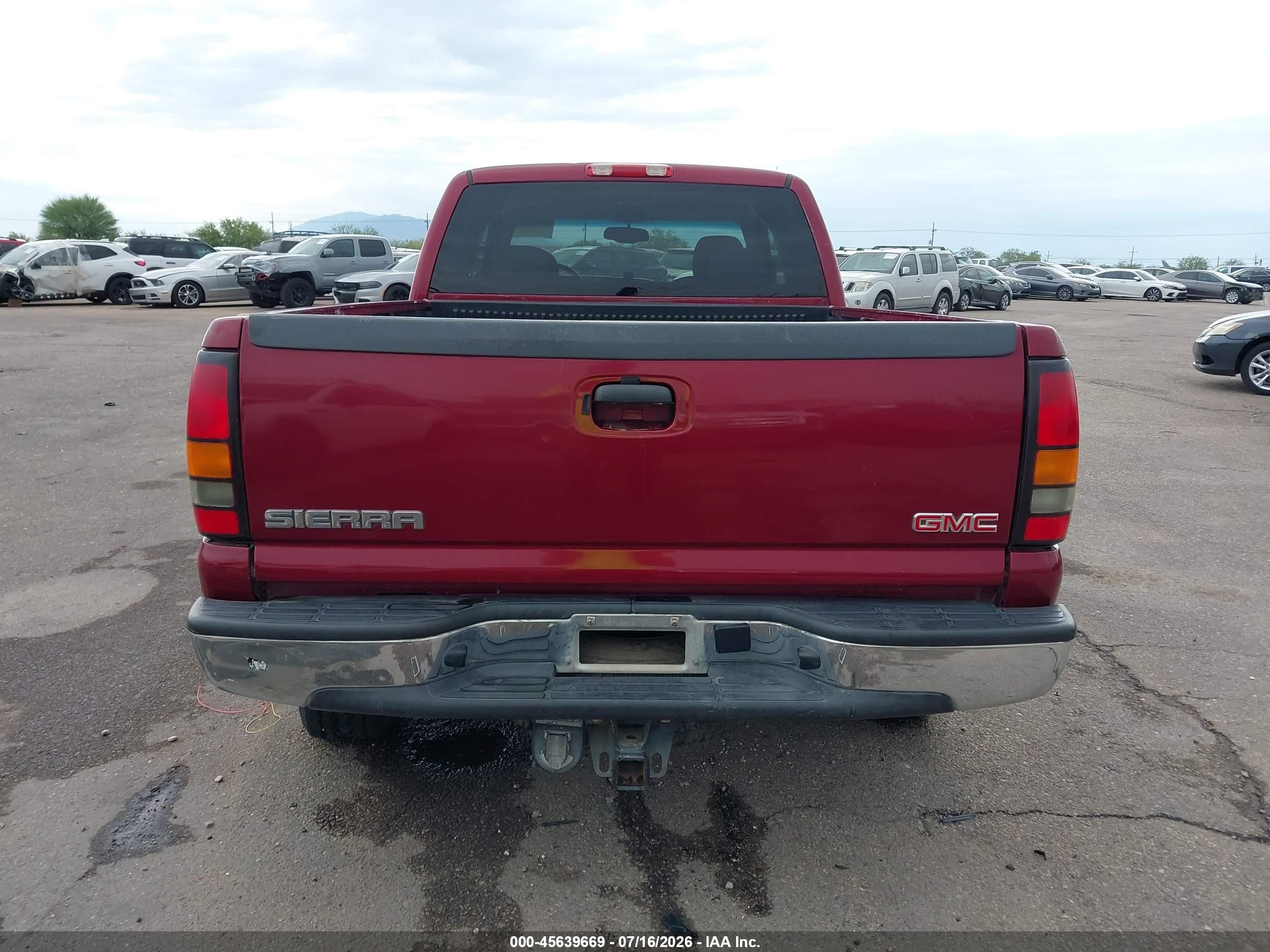 2005 Gmc Sierra 1500 Sle Burgundy vin: 1GTEC19T05Z356757