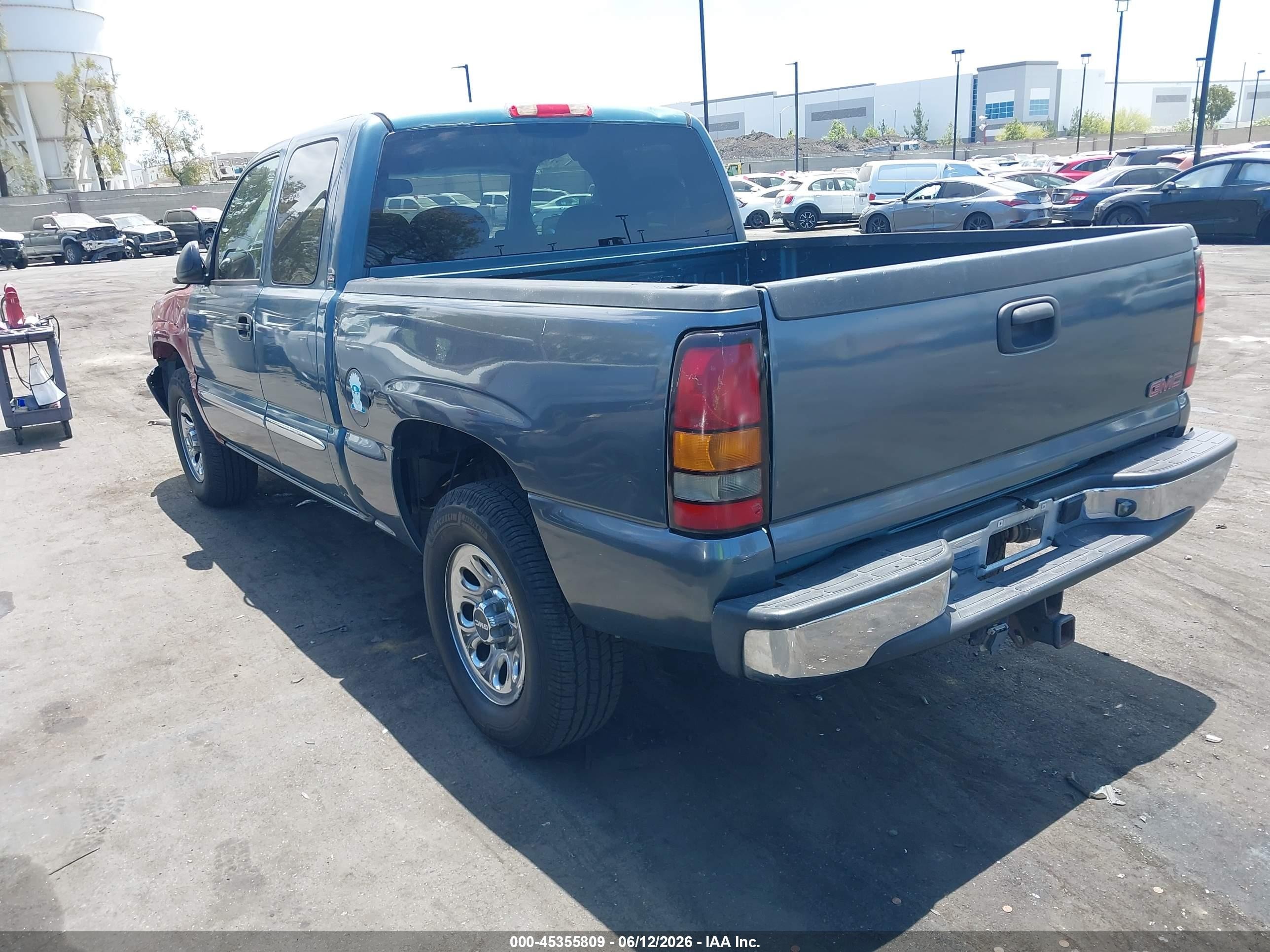 2007 Gmc Sierra 1500 Classic Sle1 Blue vin: 1GTEC19T07Z103506