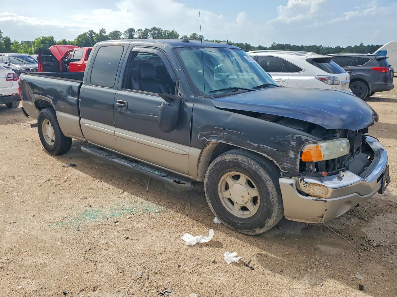 2004 Gmc New Sierra C1500 Blue vin: 1GTEC19T14Z207126