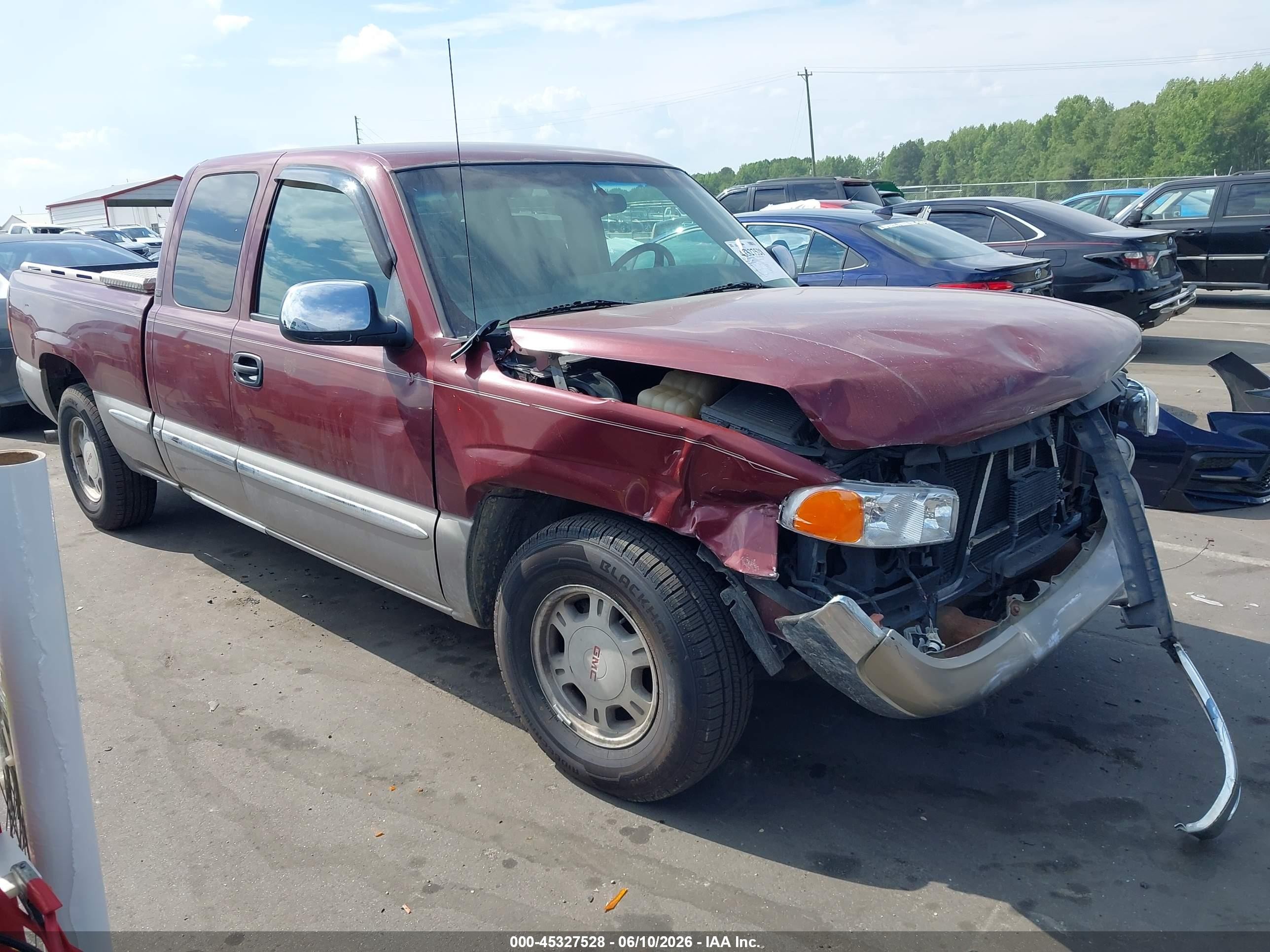 2000 Gmc Sierra 1500 Sle Maroon vin: 1GTEC19T2YZ325241