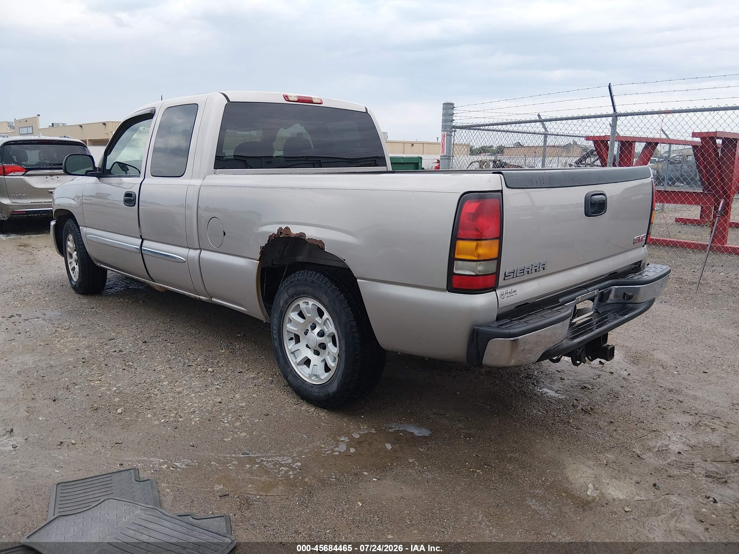 2005 Gmc Sierra 1500 Sle Серый vin: 1GTEC19T35Z335398