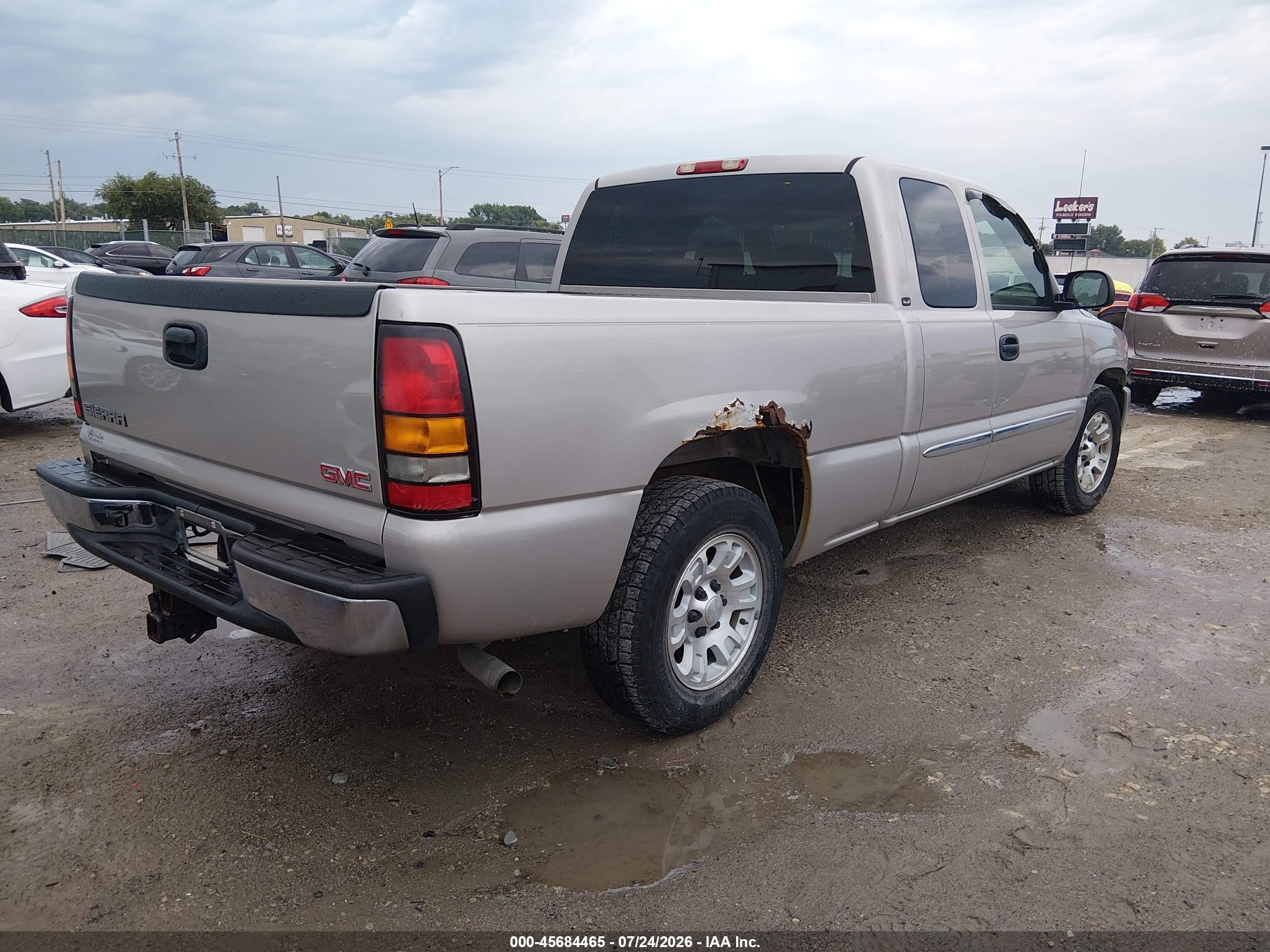 2005 Gmc Sierra 1500 Sle Серый vin: 1GTEC19T35Z335398