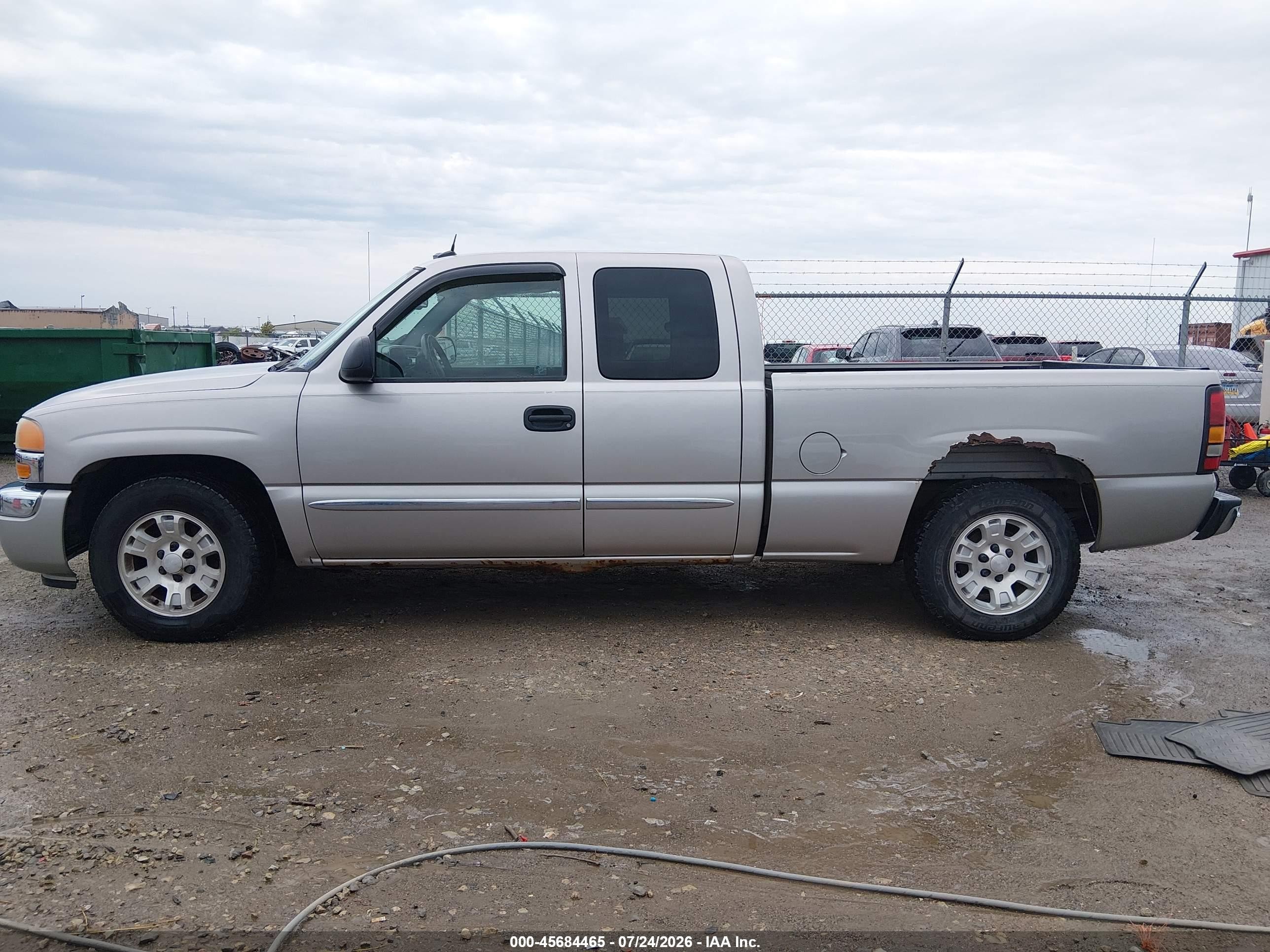 2005 Gmc Sierra 1500 Sle Серый vin: 1GTEC19T35Z335398