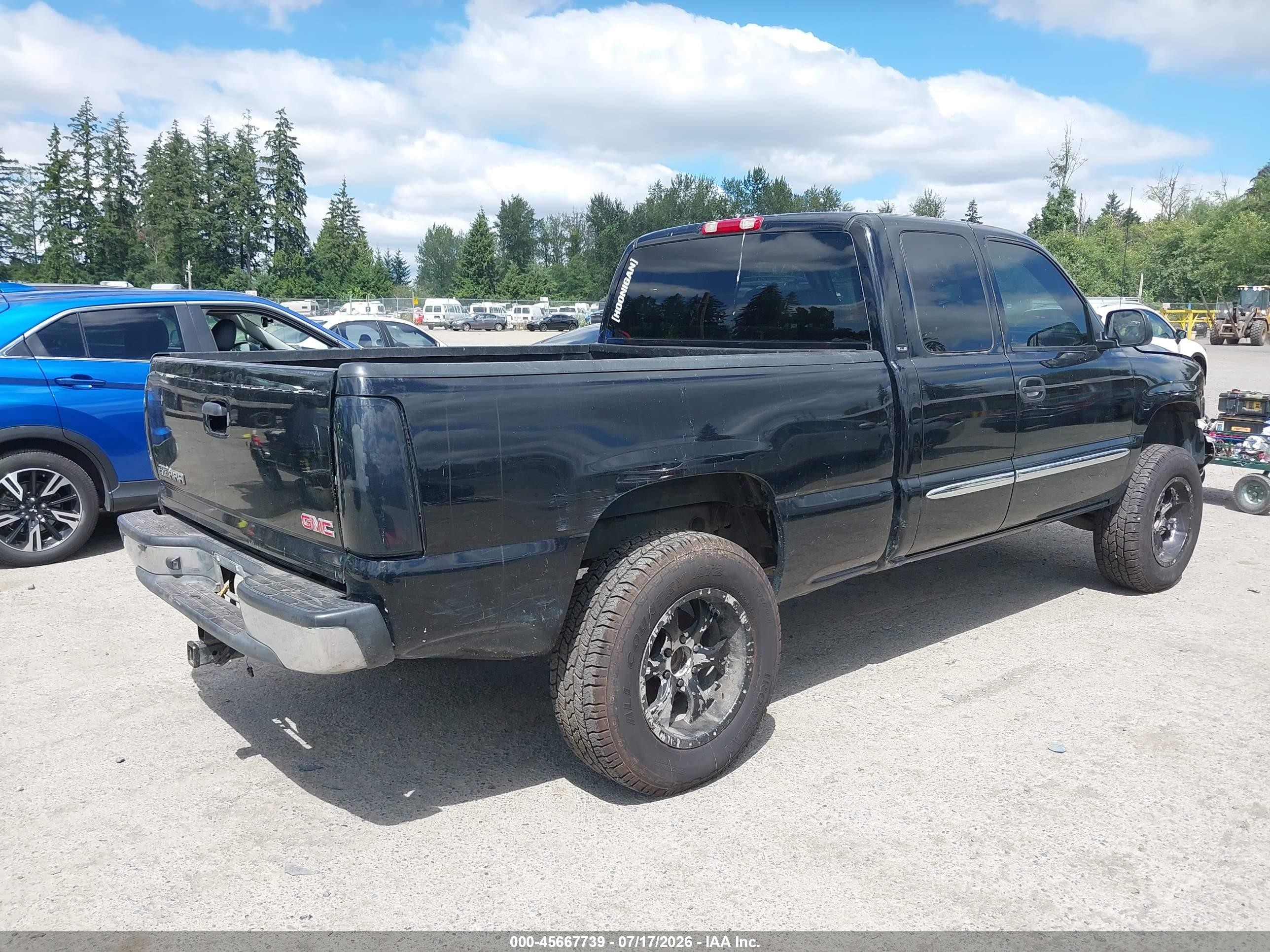2005 Gmc Sierra 1500 Sle Black vin: 1GTEC19T55Z356883