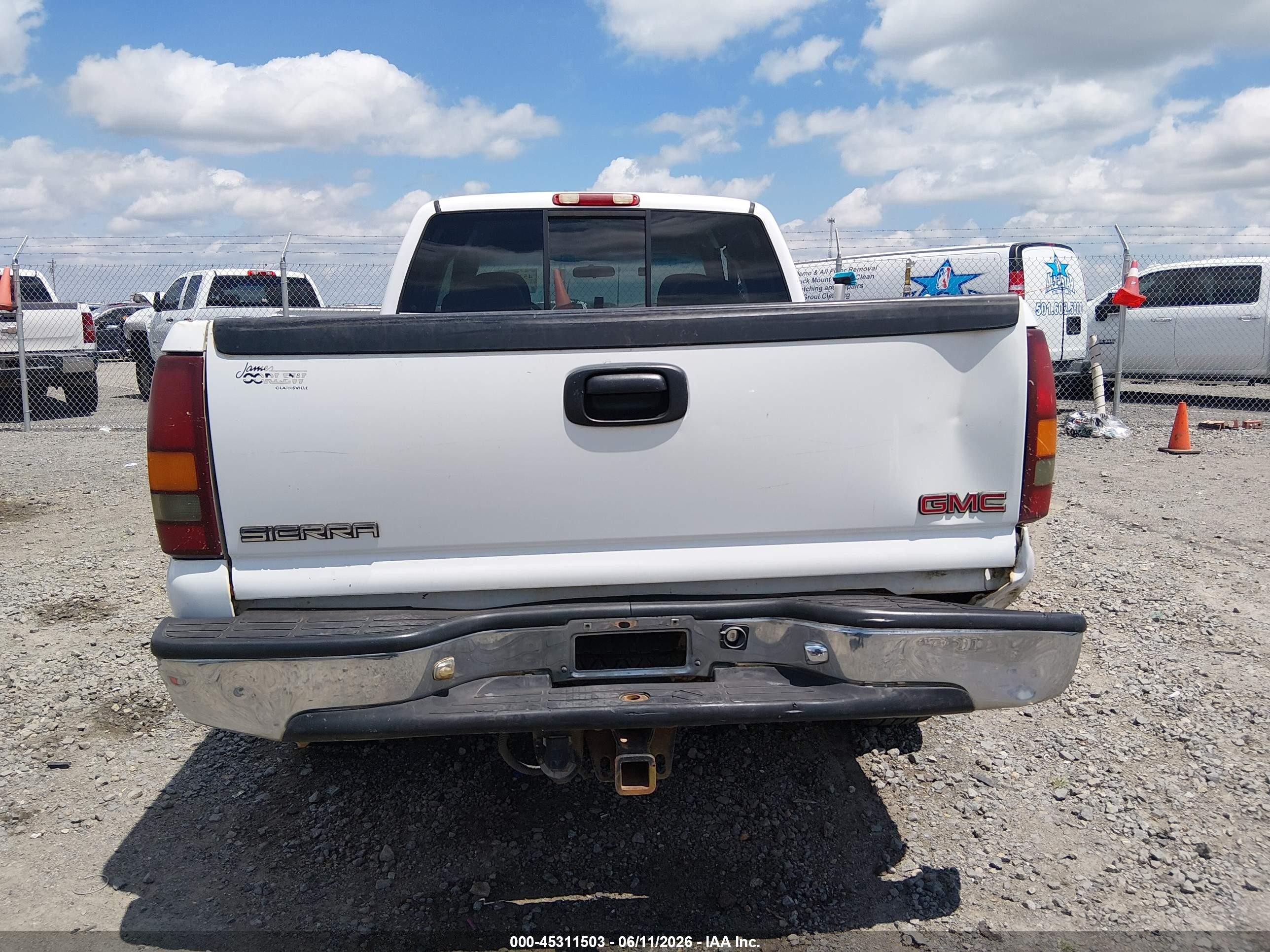 2001 Gmc Sierra 1500 Sle White vin: 1GTEC19T71Z108791