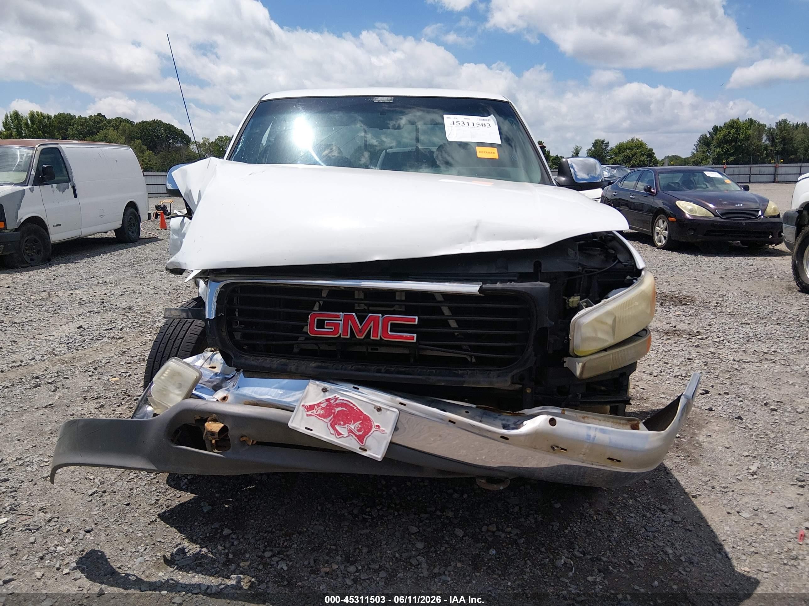 2001 Gmc Sierra 1500 Sle White vin: 1GTEC19T71Z108791