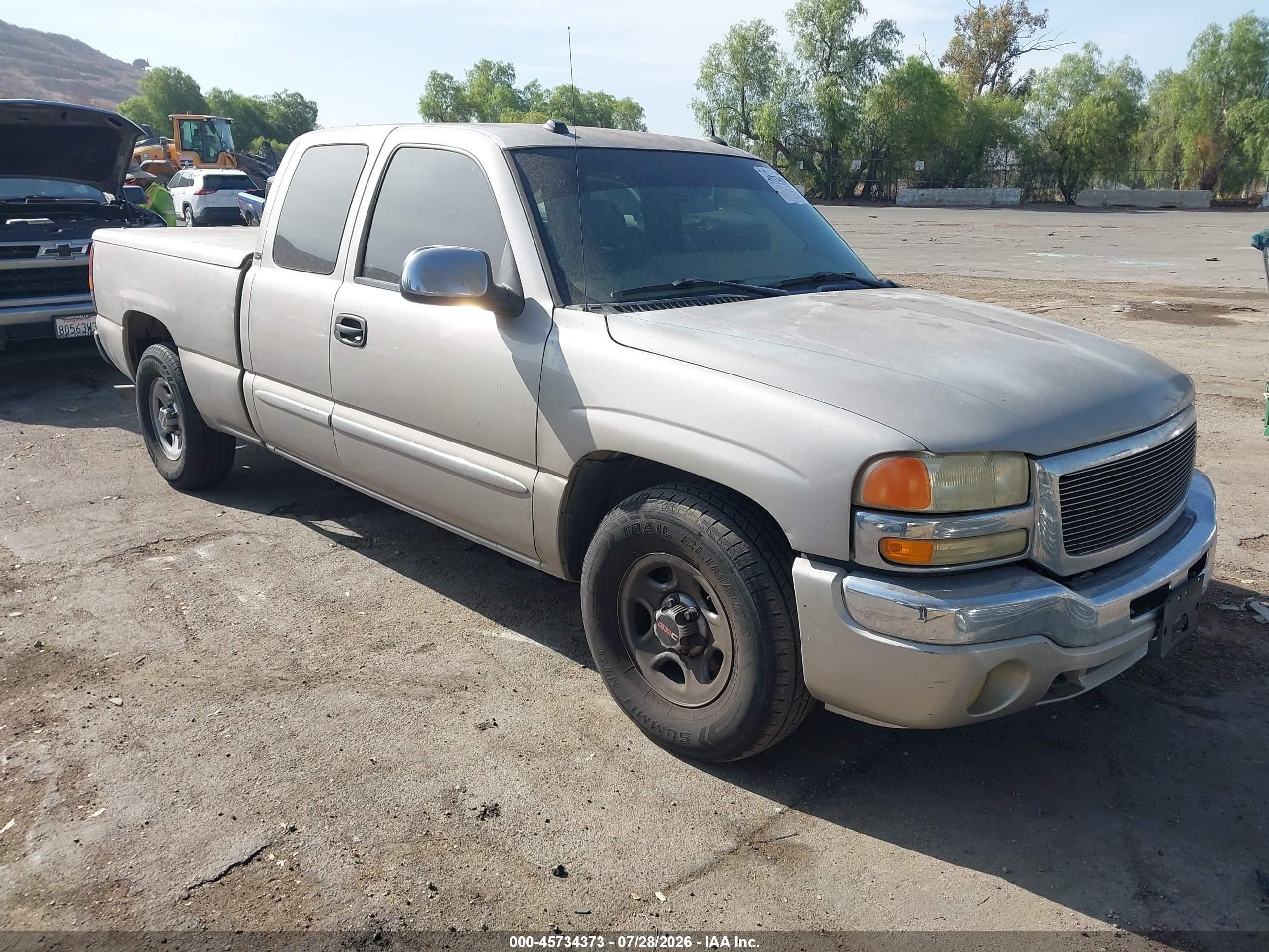 2004 Gmc Sierra 1500 Sle Silver vin: 1GTEC19T74Z338416
