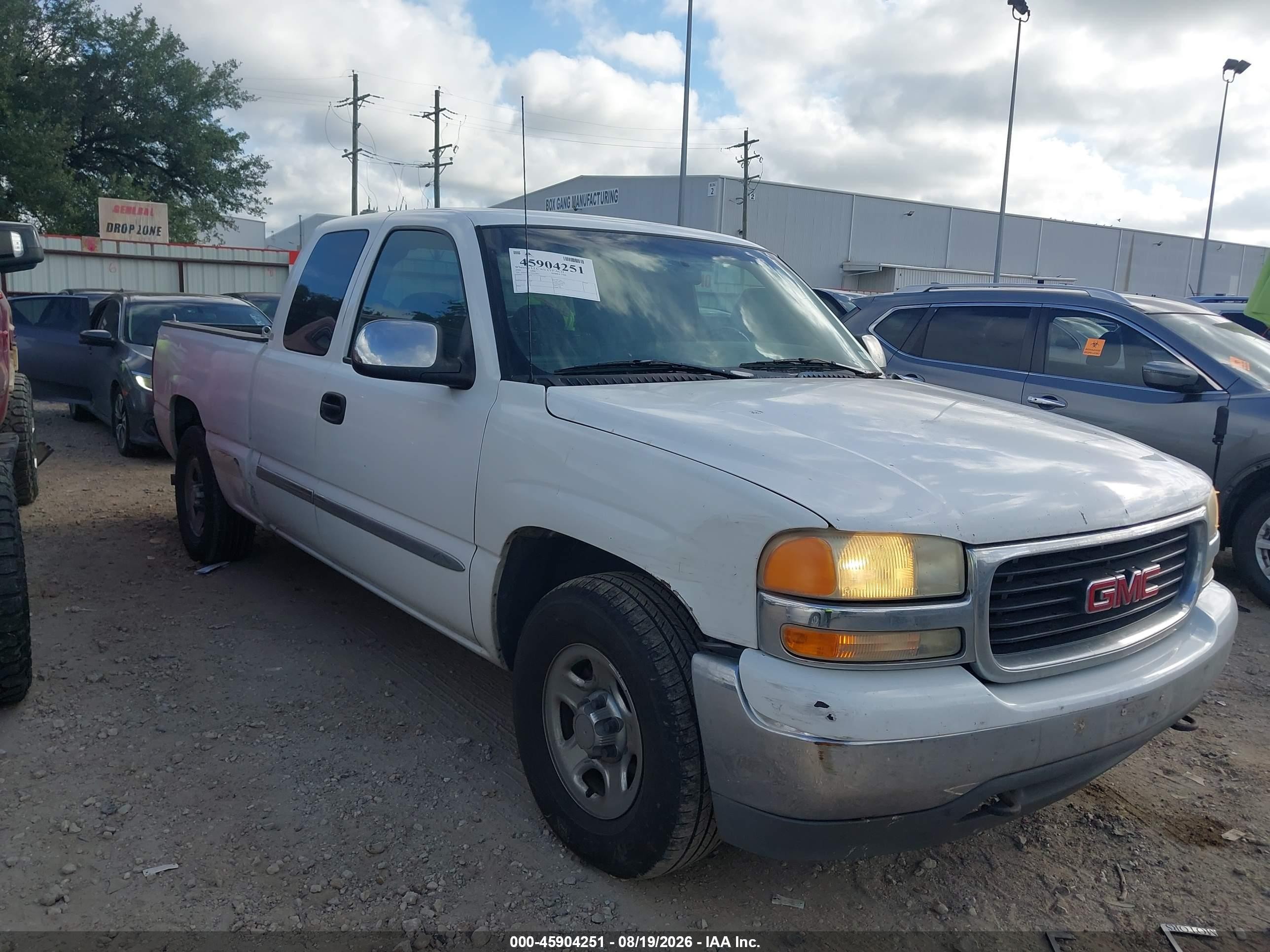 2000 Gmc Sierra 1500 Sle White vin: 1GTEC19T7YZ175823