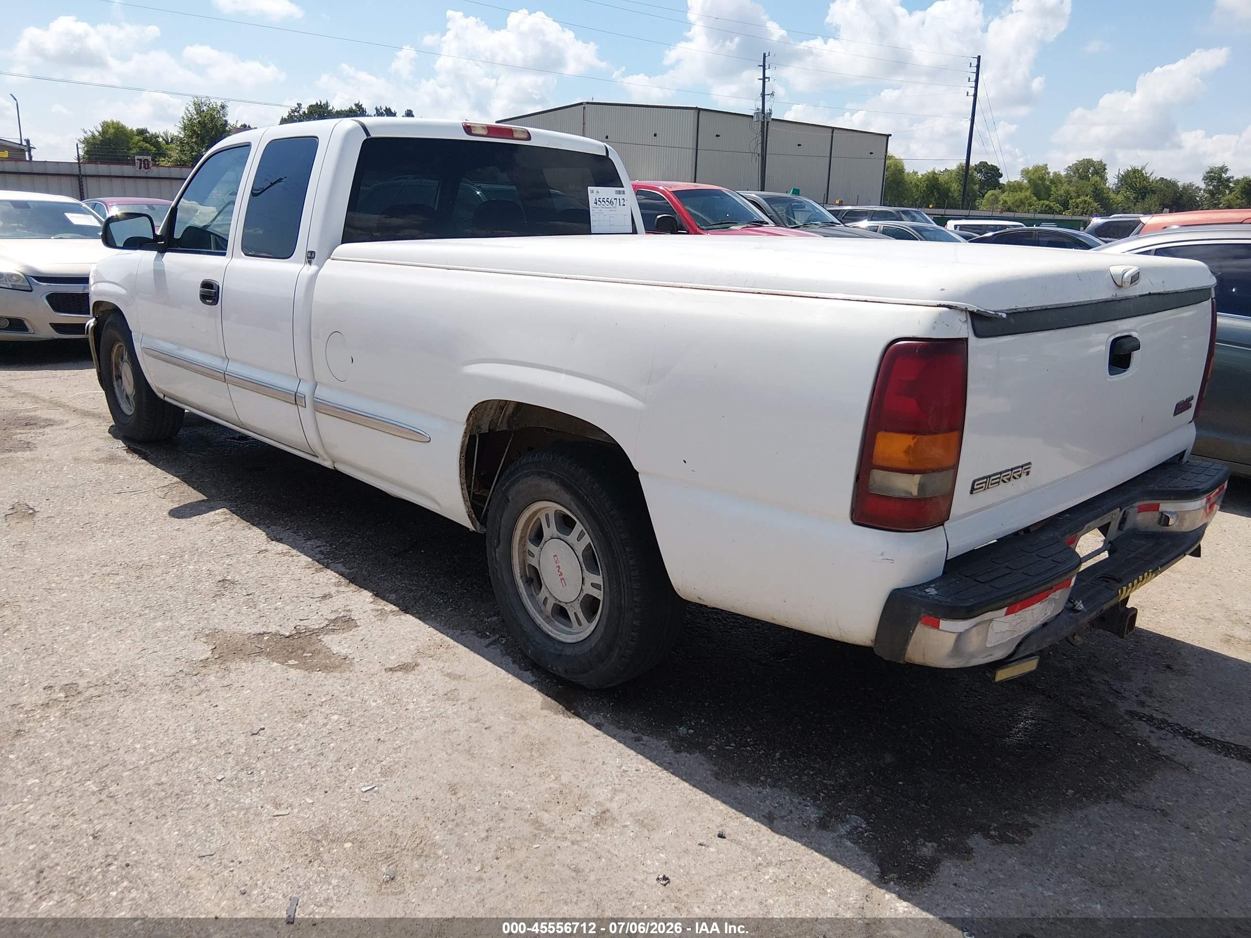 2001 Gmc Sierra 1500 Sle White vin: 1GTEC19T81E260697