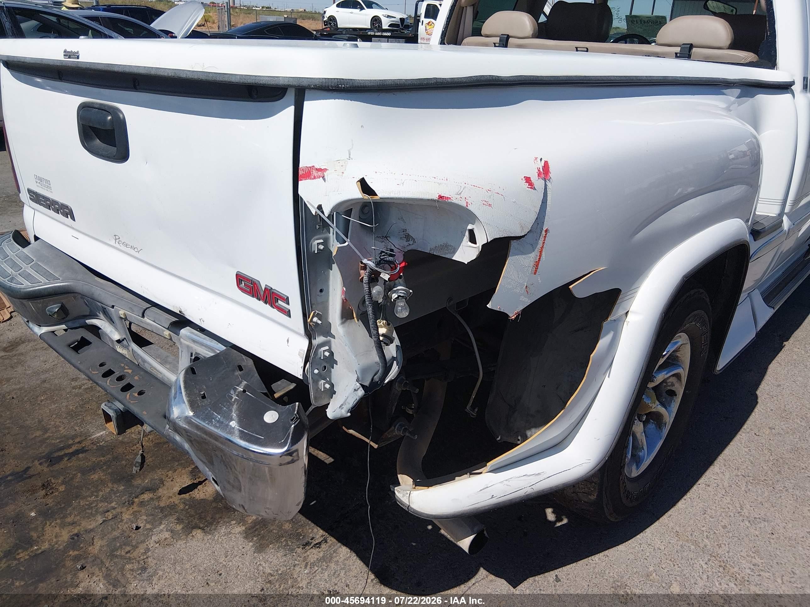 2002 Gmc Sierra 1500 Sle White vin: 1GTEC19TX2Z220843