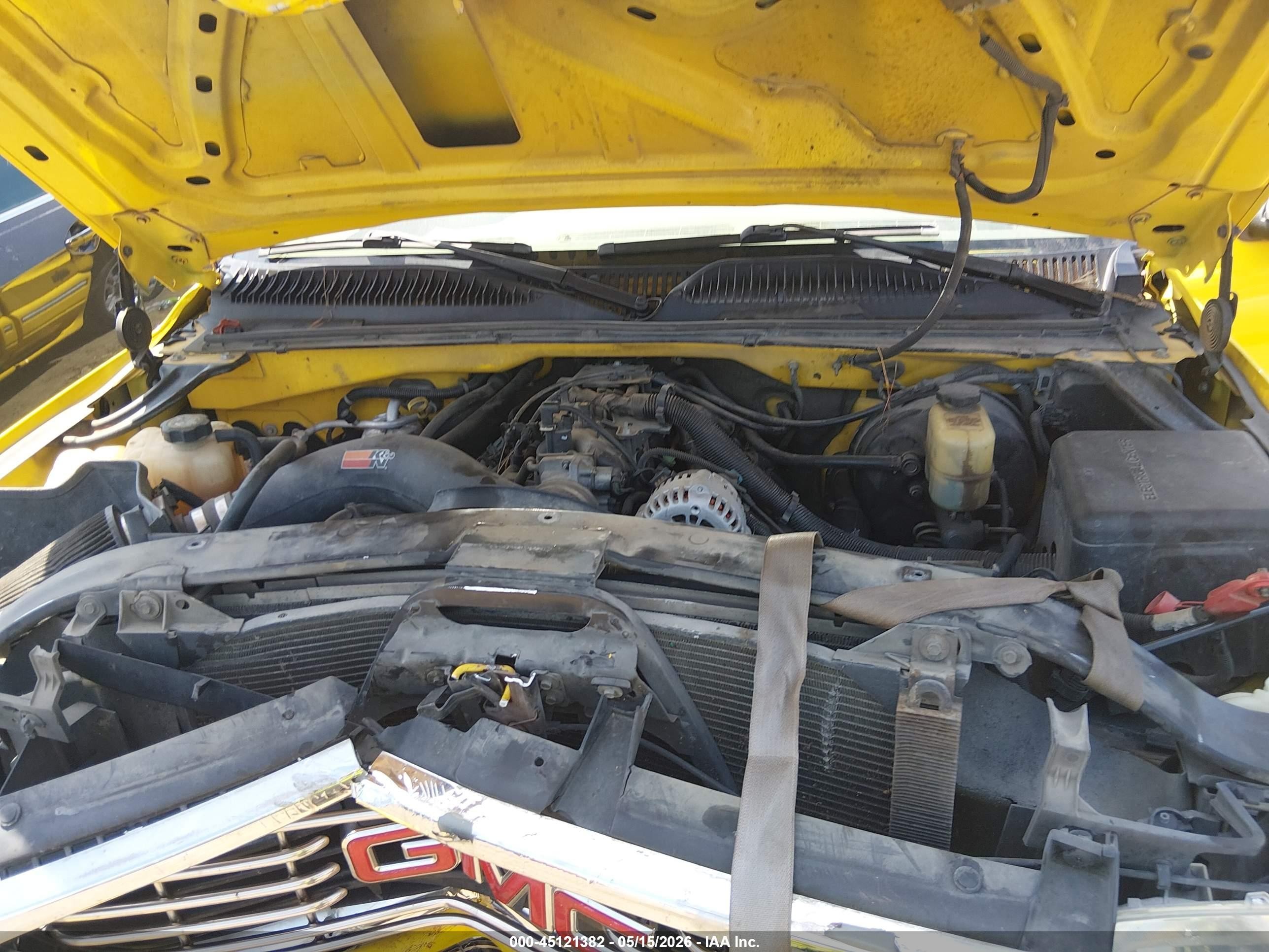 2002 Gmc Sierra 1500 Sle Yellow vin: 1GTEC19TX2Z229414