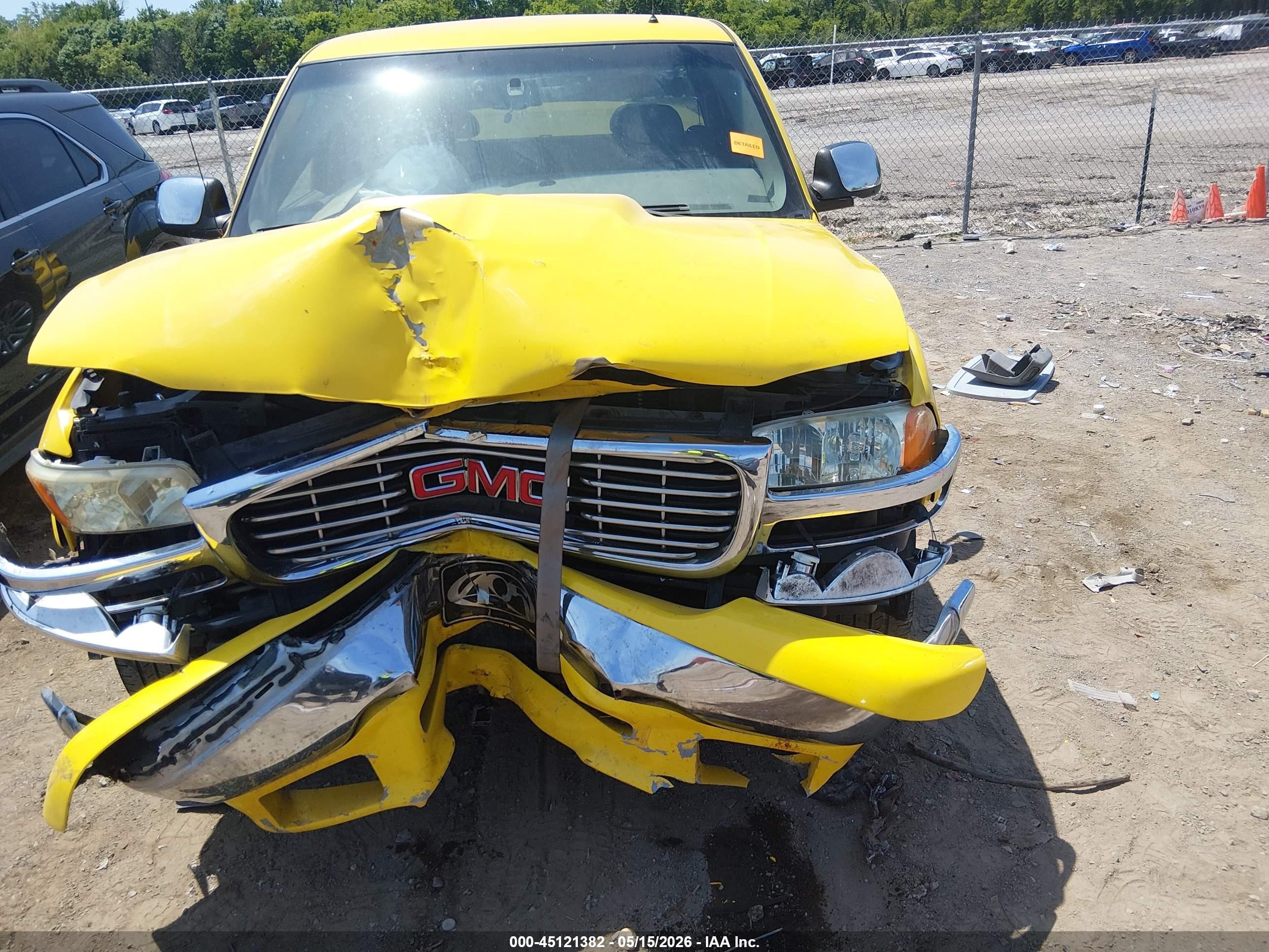 2002 Gmc Sierra 1500 Sle Yellow vin: 1GTEC19TX2Z229414