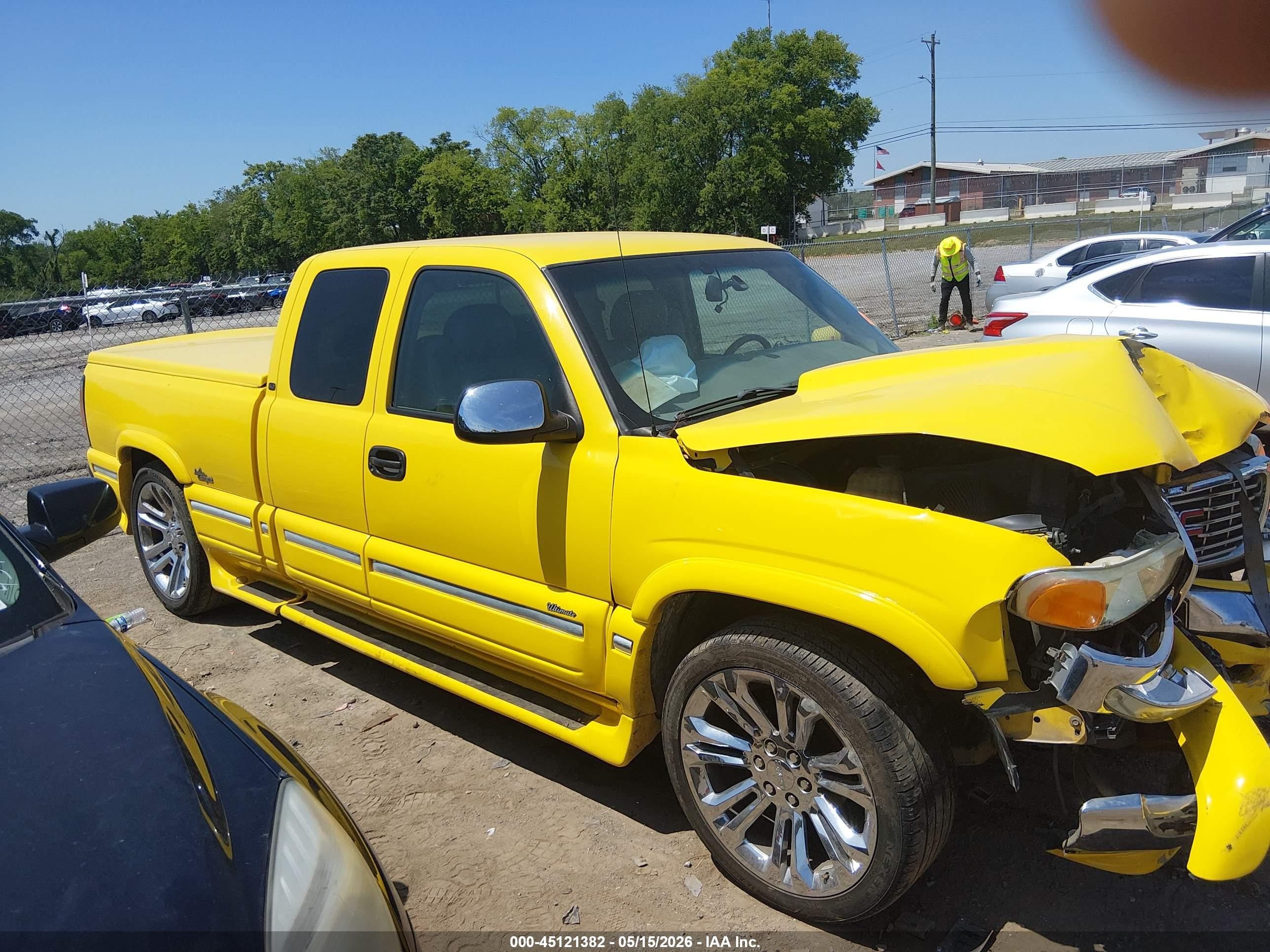 2002 Gmc Sierra 1500 Sle Yellow vin: 1GTEC19TX2Z229414