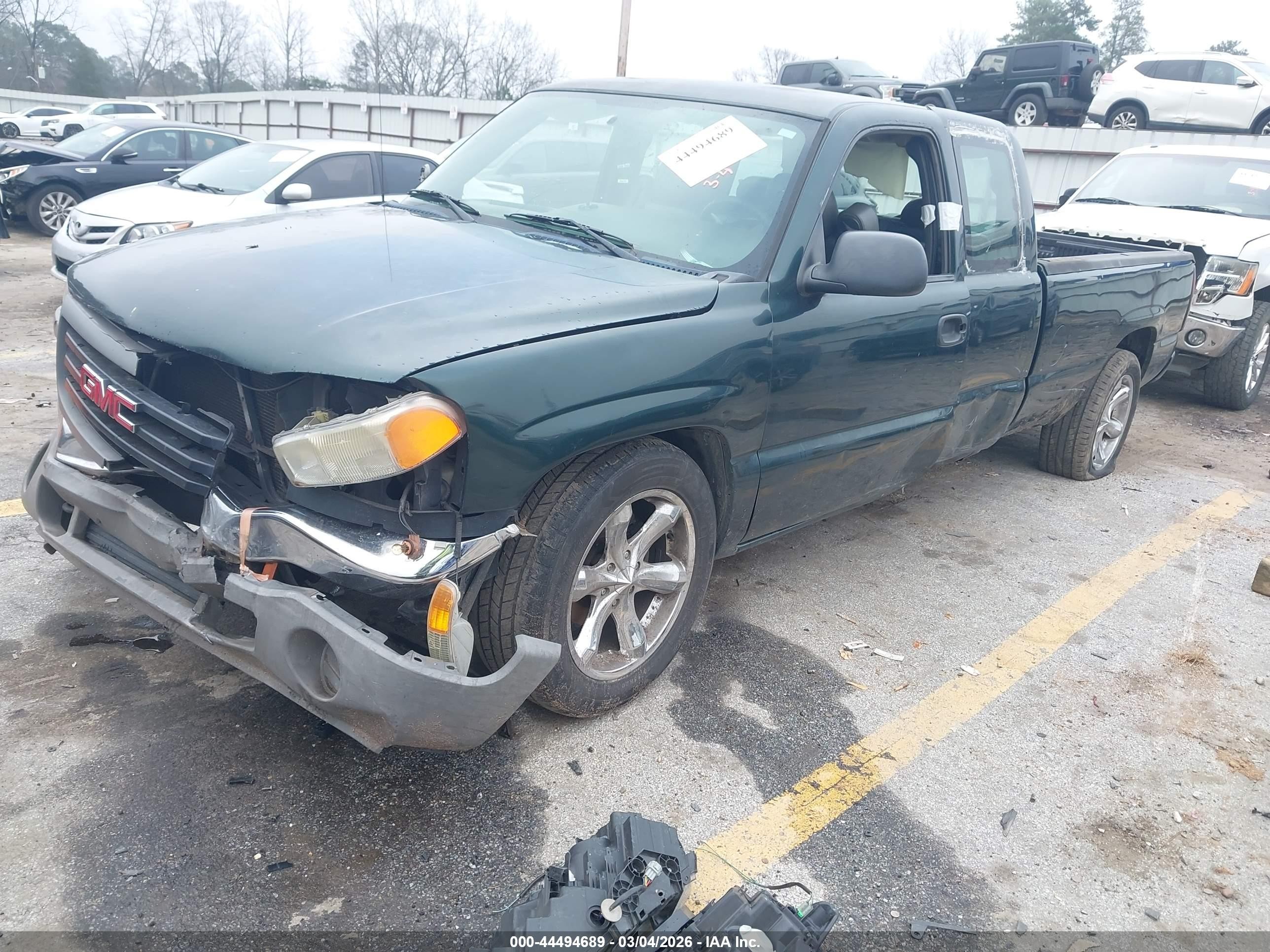 2006 Gmc Sierra 1500 Work Truck Green vin: 1GTEC19V56E187796