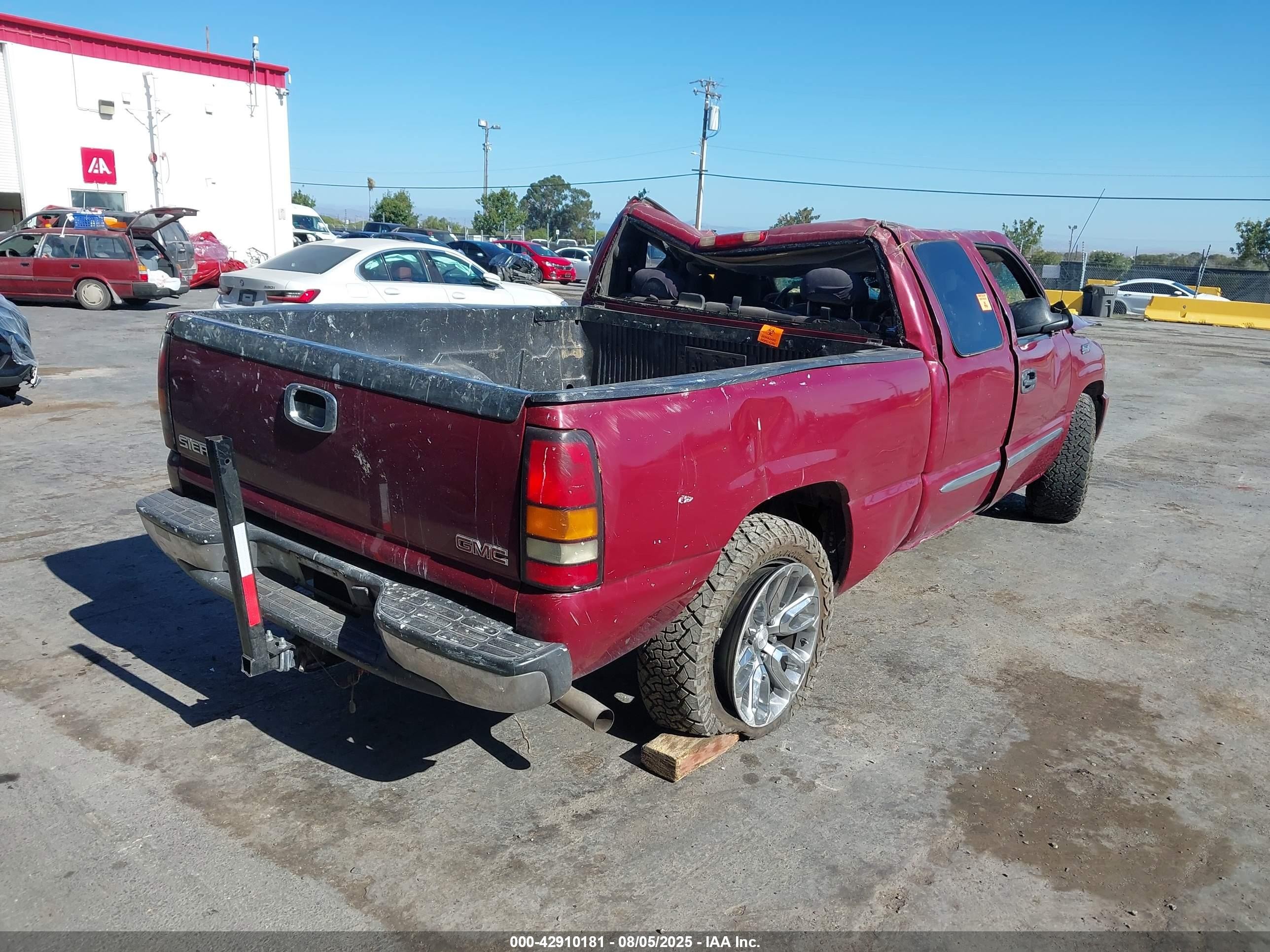 2007 Gmc Sierra 1500 Classic Sle1 Burgundy vin: 1GTEC19V87Z160215