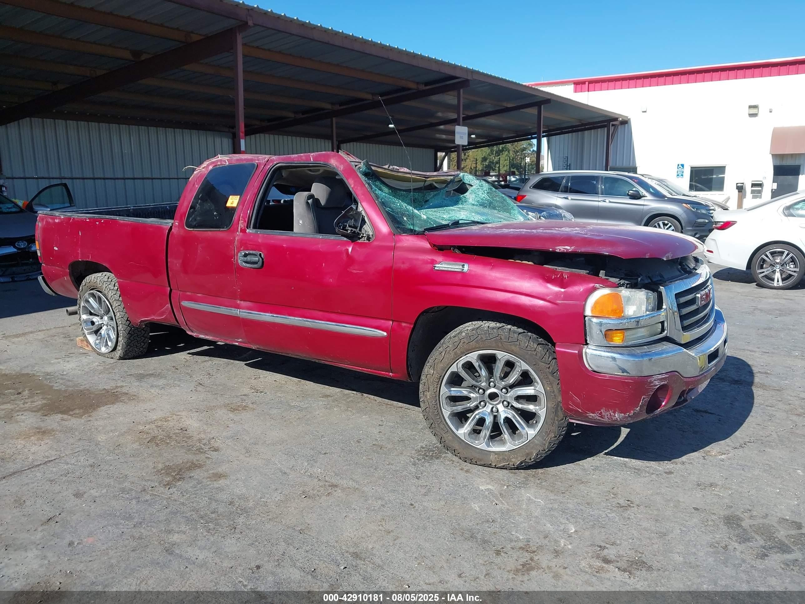 2007 Gmc Sierra 1500 Classic Sle1 Burgundy vin: 1GTEC19V87Z160215