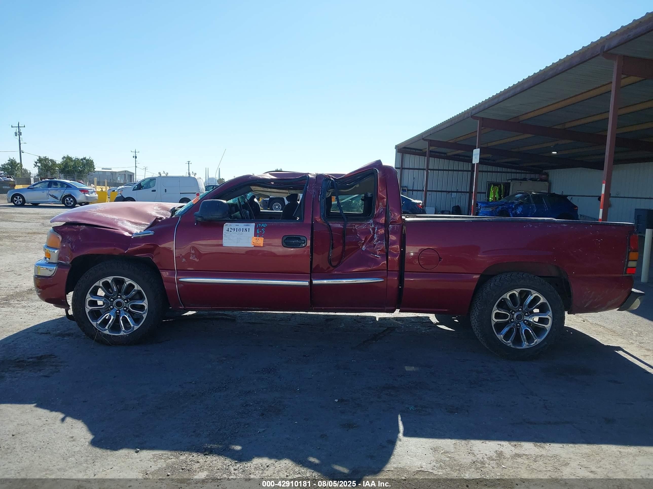 2007 Gmc Sierra 1500 Classic Sle1 Burgundy vin: 1GTEC19V87Z160215