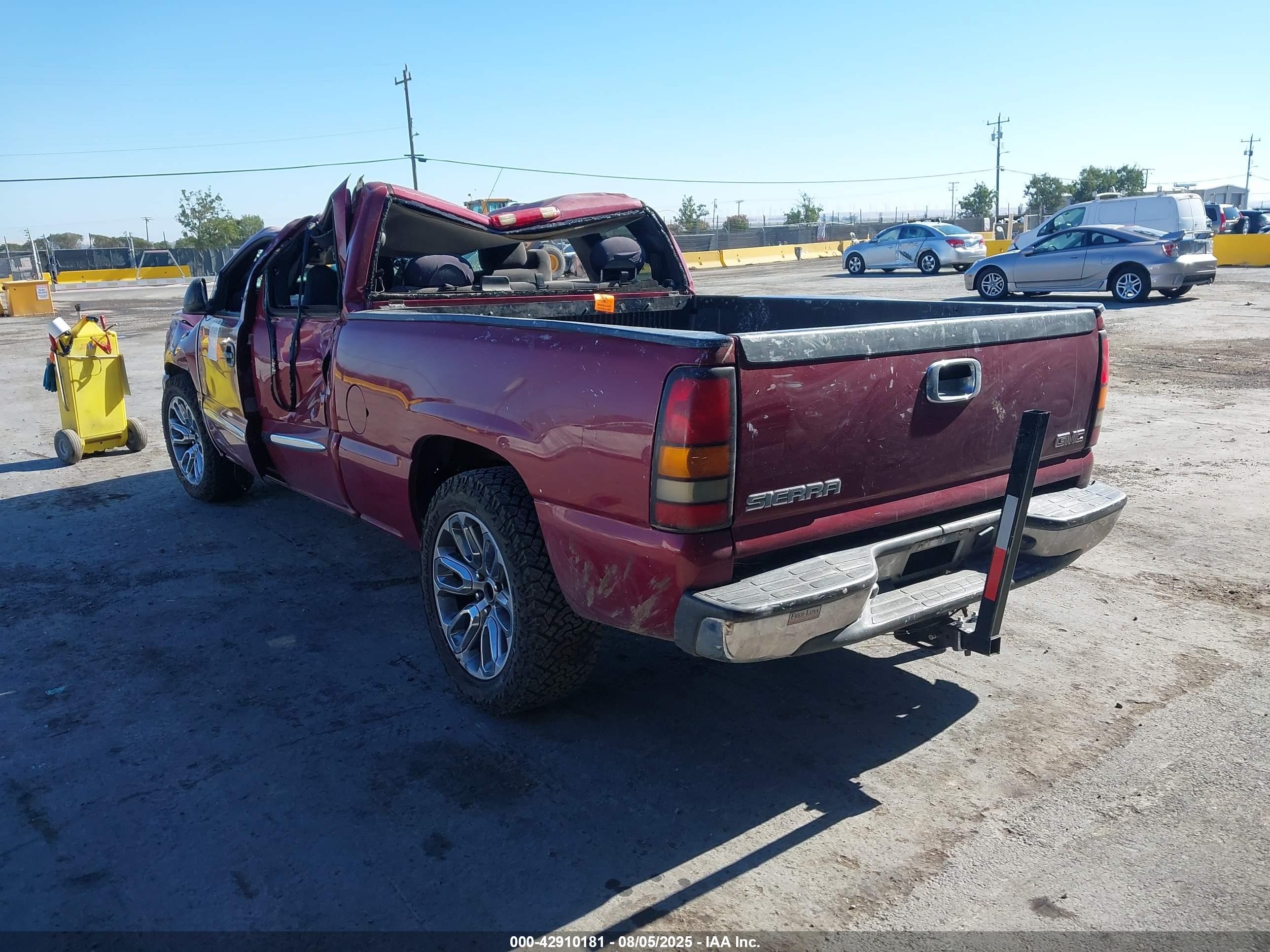 2007 Gmc Sierra 1500 Classic Sle1 Burgundy vin: 1GTEC19V87Z160215