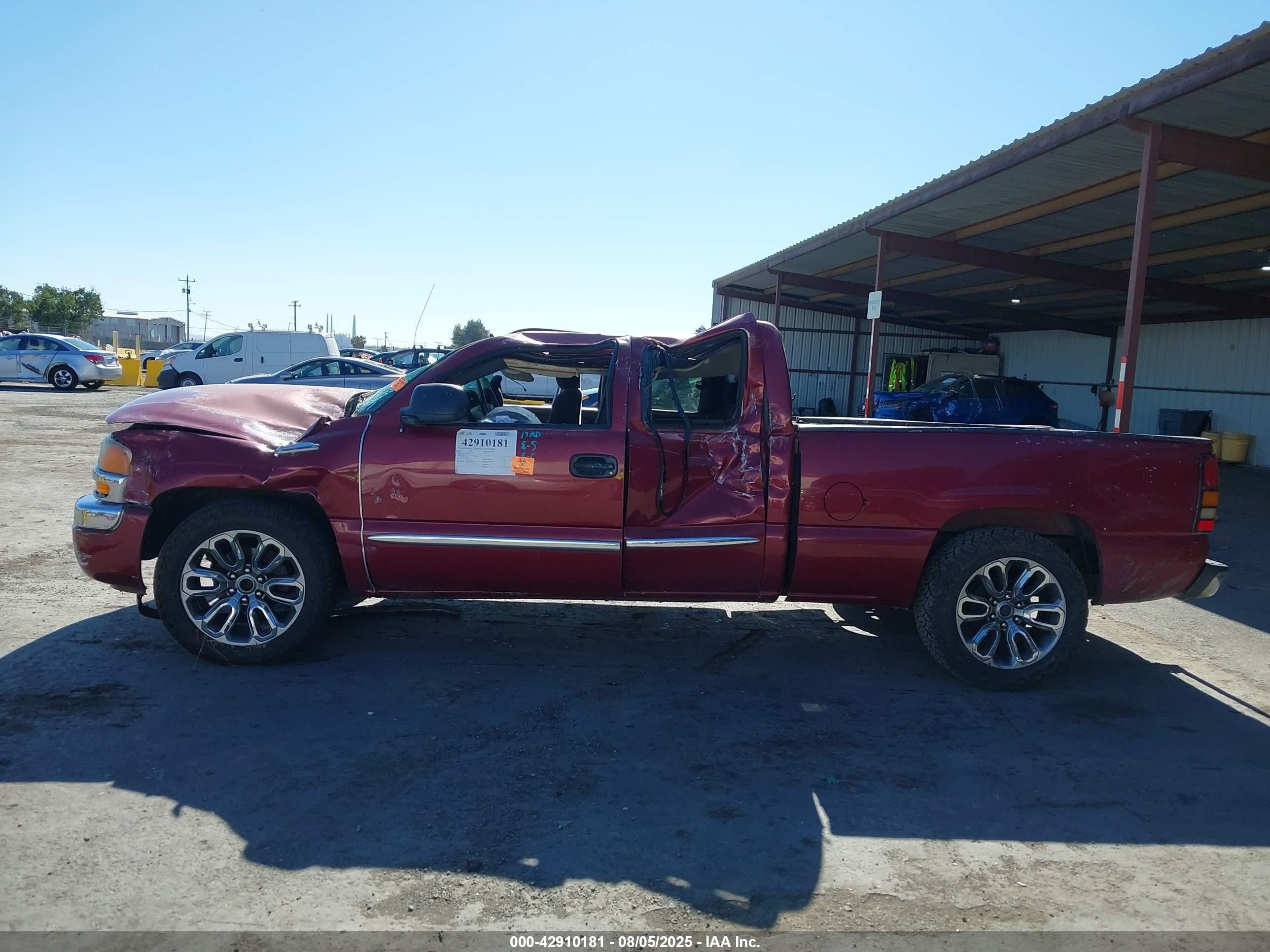 2007 Gmc Sierra 1500 Classic Sle1 Burgundy vin: 1GTEC19V87Z160215