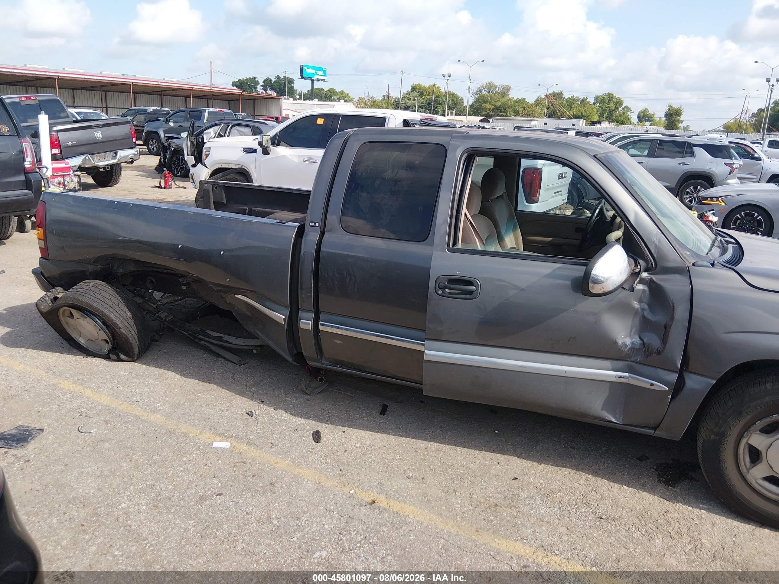 2001 Gmc Sierra 1500 Sle Gray vin: 1GTEC19V91Z168993