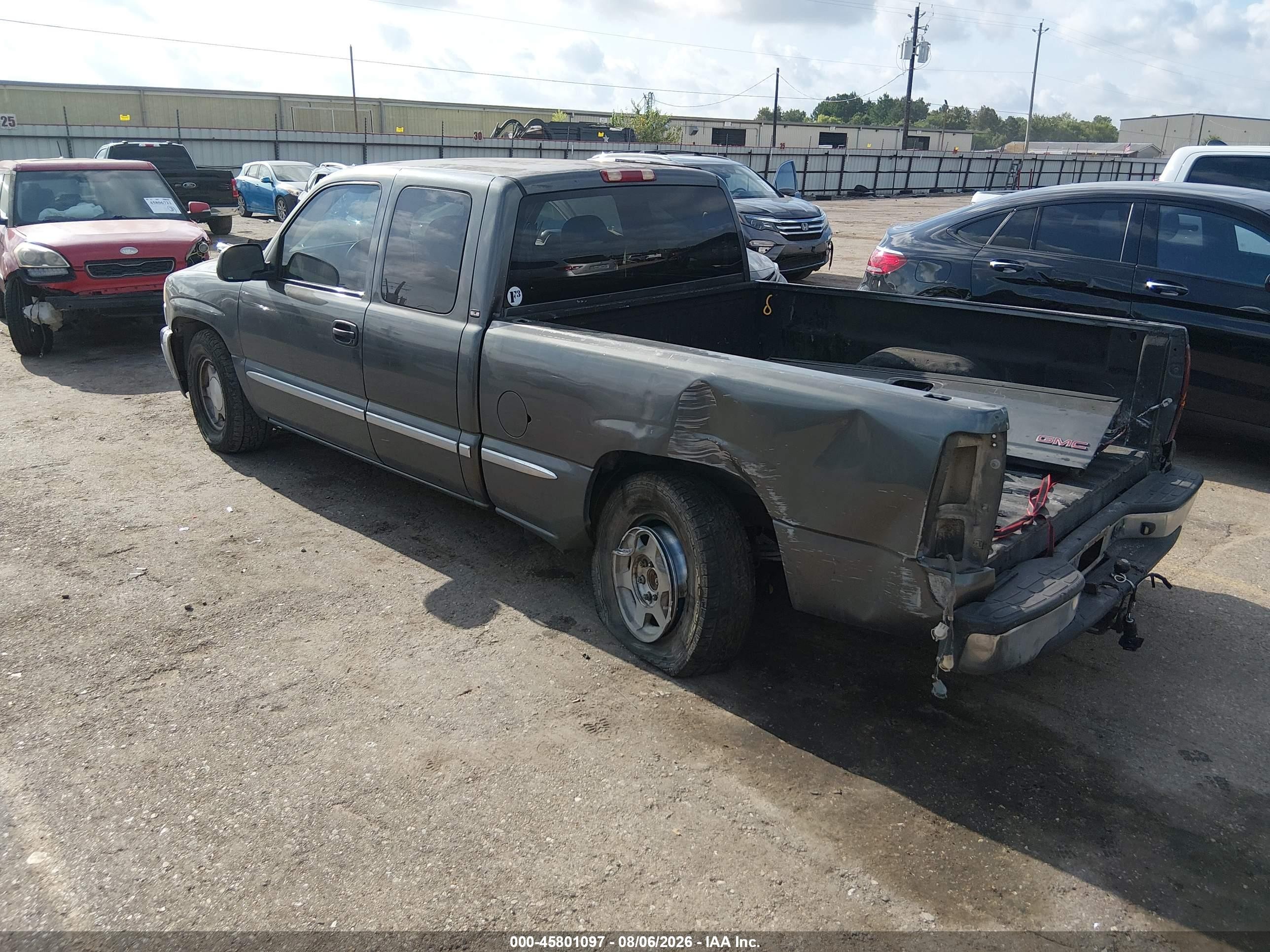 2001 Gmc Sierra 1500 Sle Gray vin: 1GTEC19V91Z168993