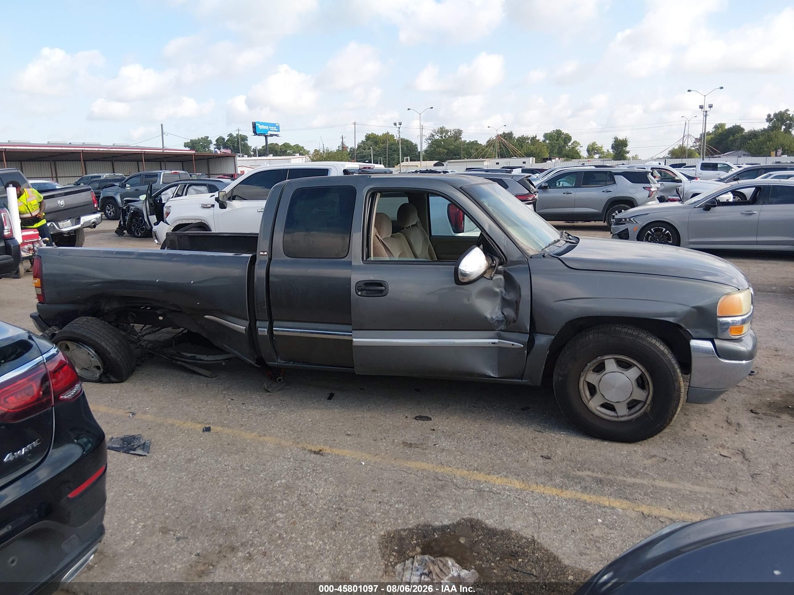 2001 Gmc Sierra 1500 Sle Gray vin: 1GTEC19V91Z168993