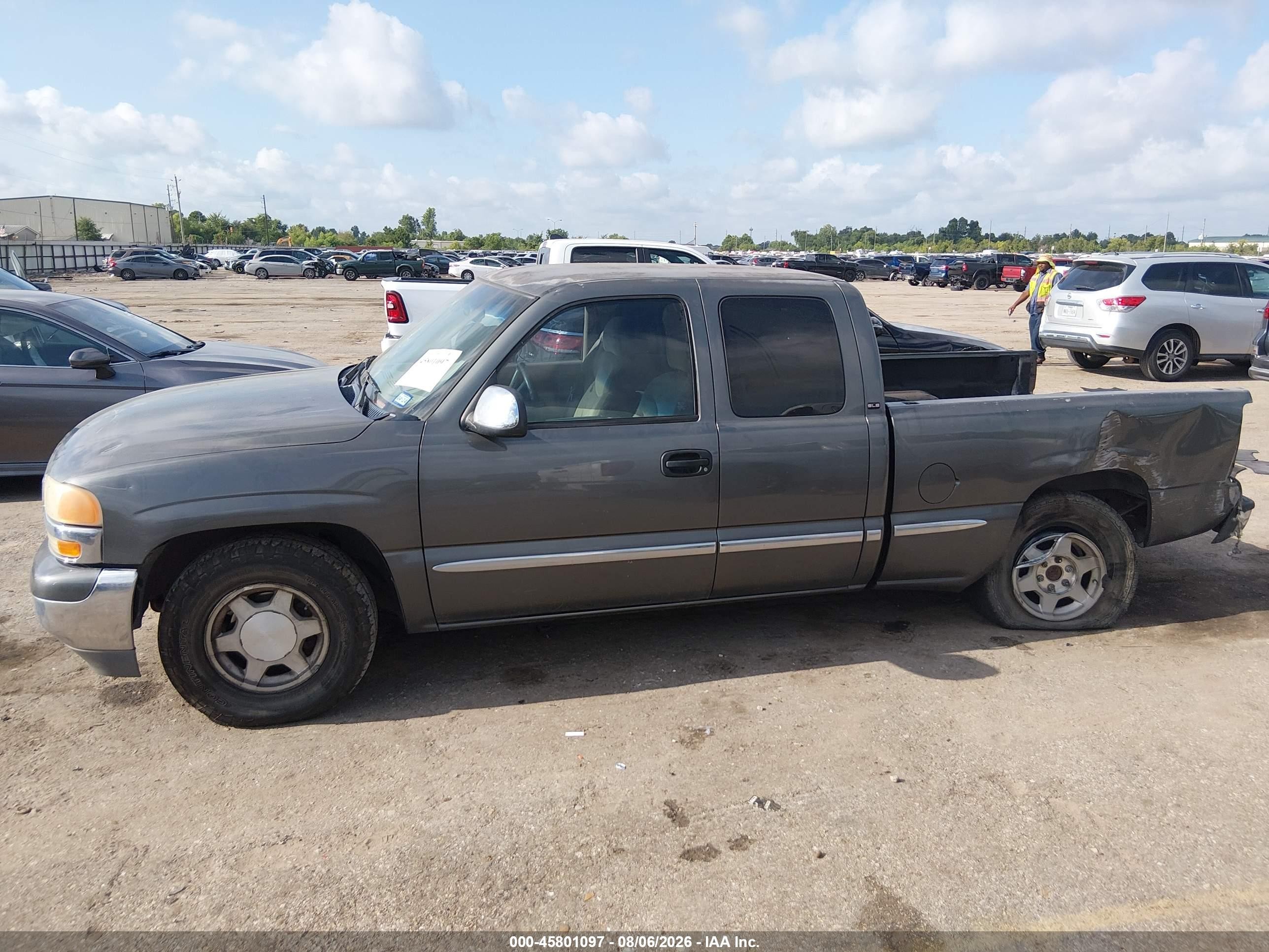 2001 Gmc Sierra 1500 Sle Gray vin: 1GTEC19V91Z168993