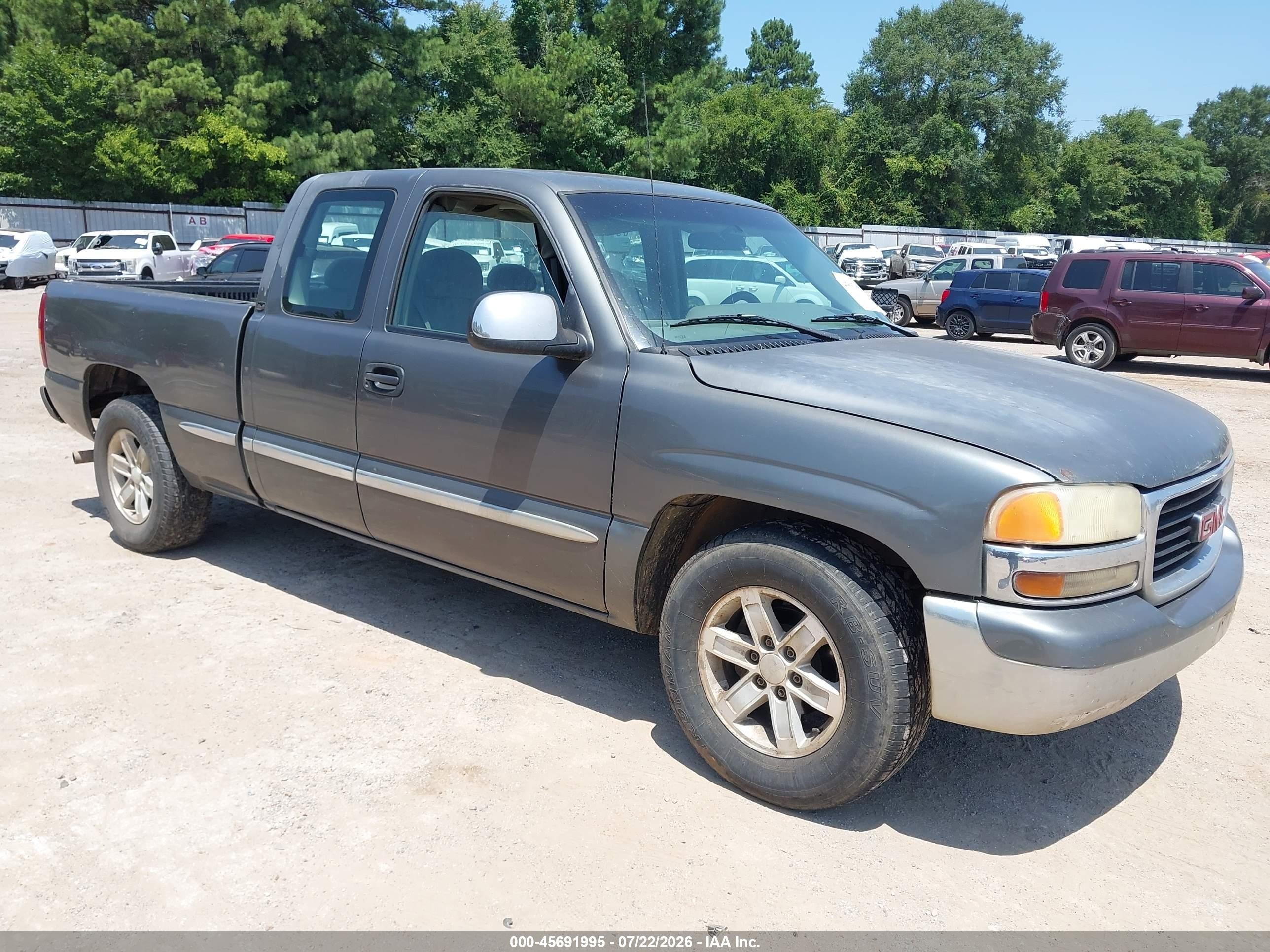 2000 Gmc Sierra 1500 Sle Gray vin: 1GTEC19V9YZ166865