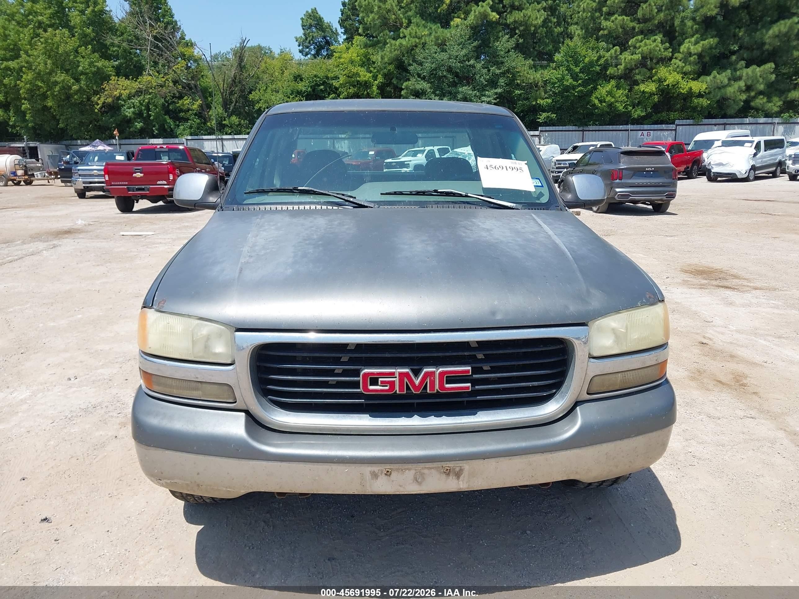 2000 Gmc Sierra 1500 Sle Gray vin: 1GTEC19V9YZ166865