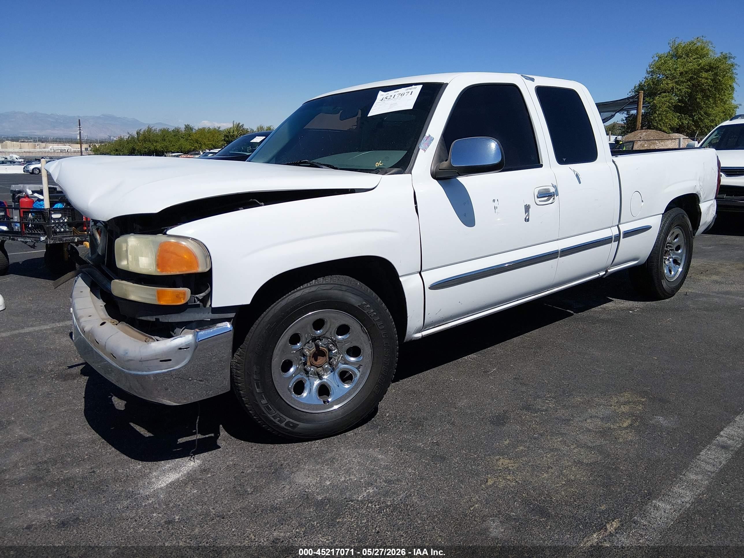 2000 Gmc Sierra 1500 Sle White vin: 1GTEC19V9YZ314979