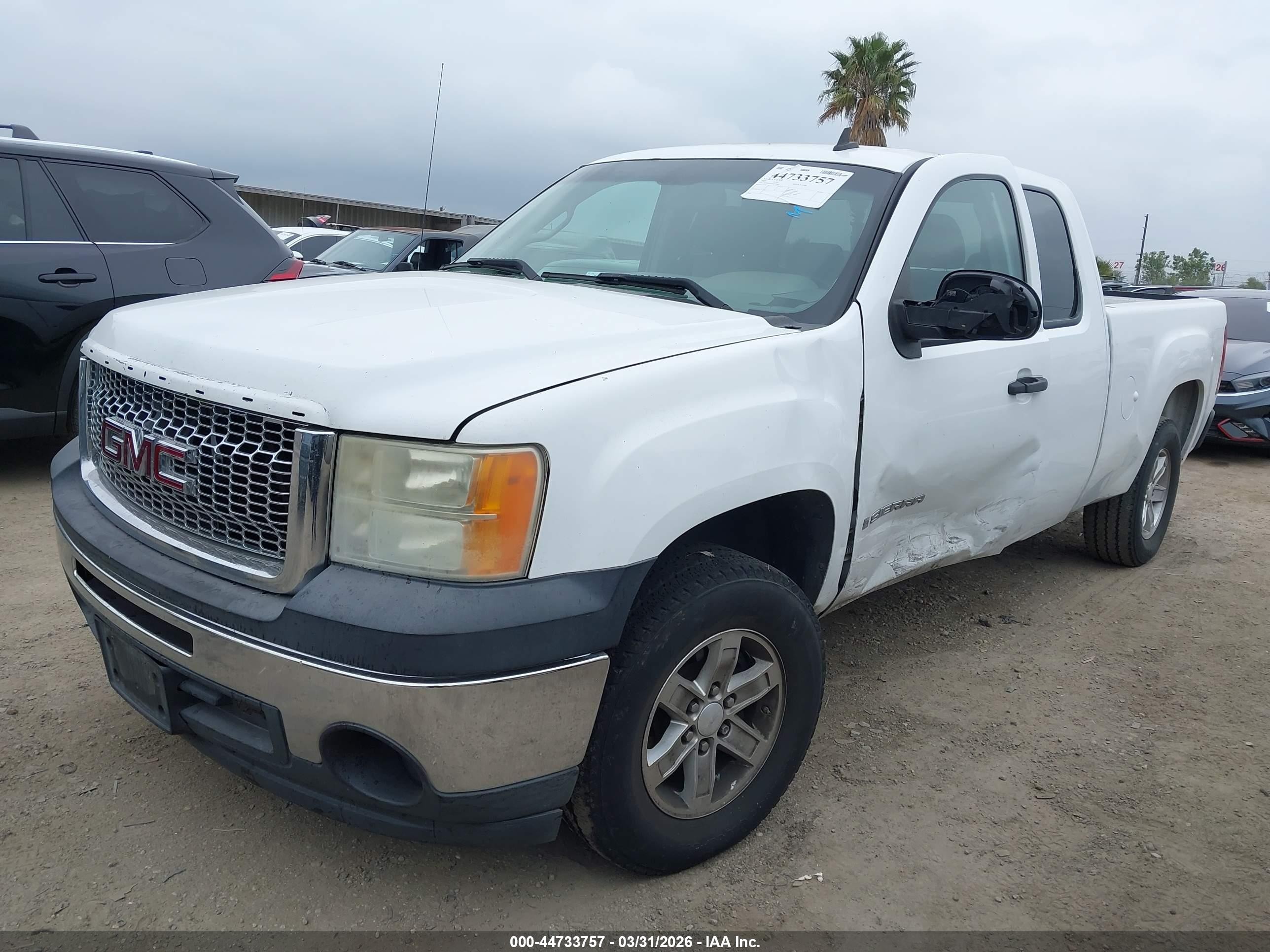 2009 Gmc Sierra 1500 Work Truck White vin: 1GTEC19X09Z134969