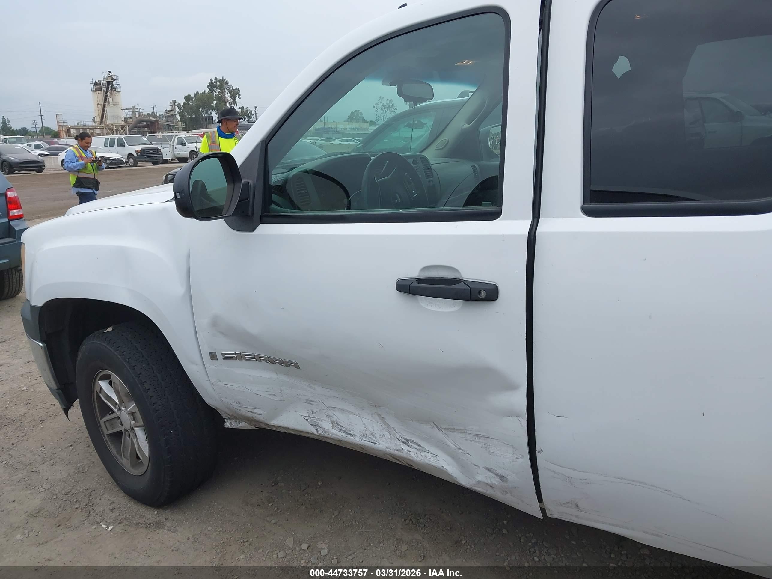 2009 Gmc Sierra 1500 Work Truck White vin: 1GTEC19X09Z134969